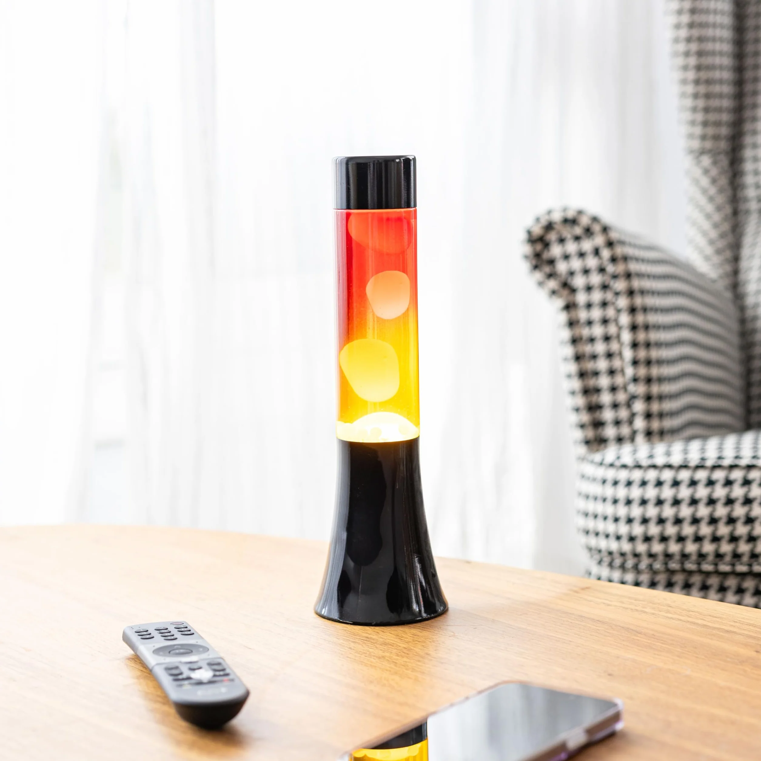 Fisura Lampa Lawowa Gradient 30 cm Czarna Podstawa Szkło Gradientowe