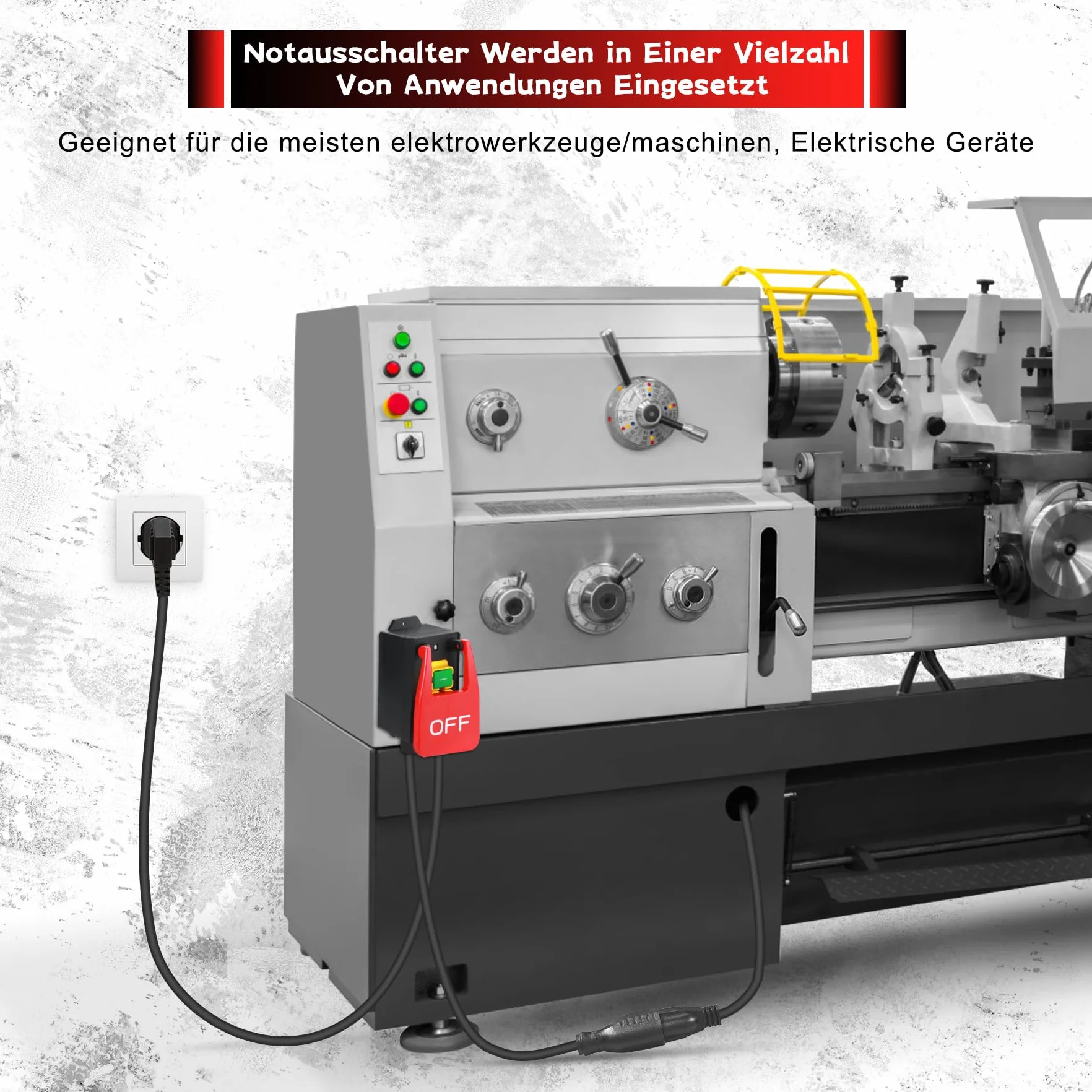 Wyłącznik awaryjny 230 V elektromagnetyczny z gniazdkiem 1,6 m