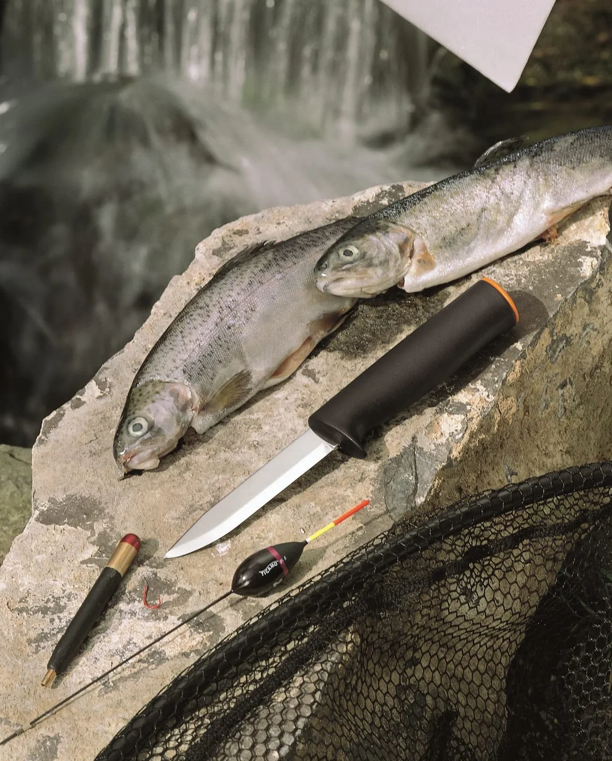 Fiskars Nóż Uniwersalny 22,5 cm Czarno-pomarańczowy Ziarnistość 40 z Pochwą