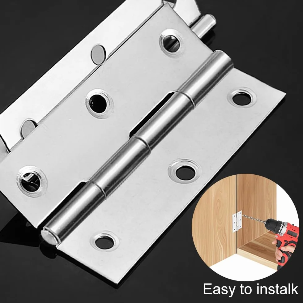 Zawiasy składane ze stali nierdzewnej 44mm × 30mm z 120 śrubami do okien drzwi szafek