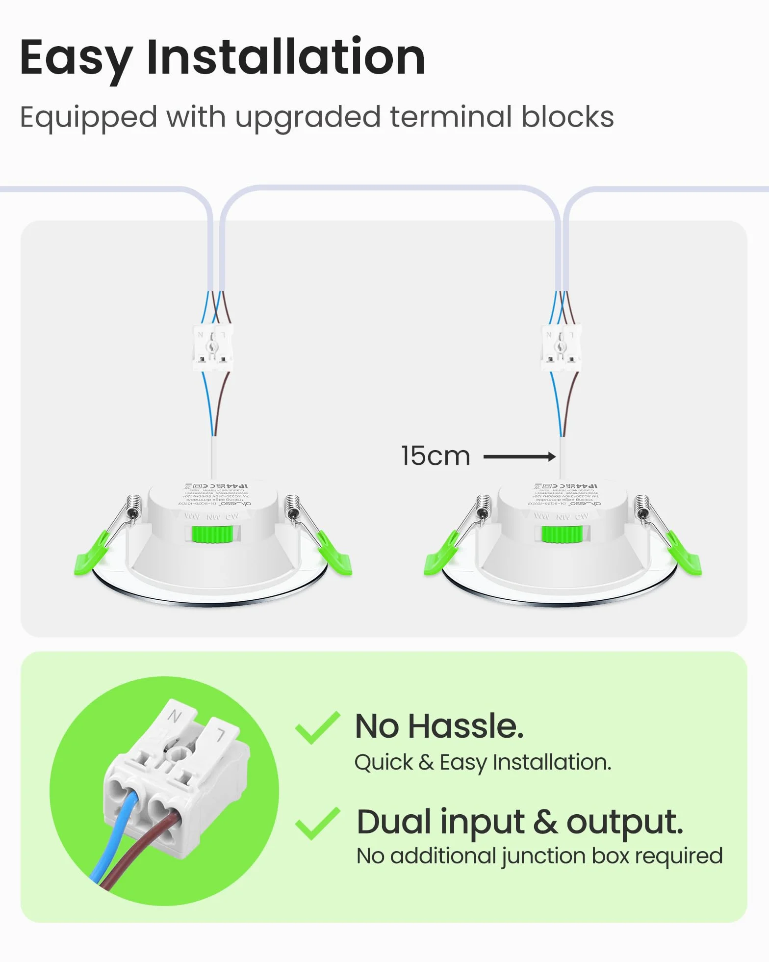 ALUSSO Oświetlenie LED Spot Sufitowy 230V 7W 3000K-6500K IP44 Regulowane Chrom 6szt