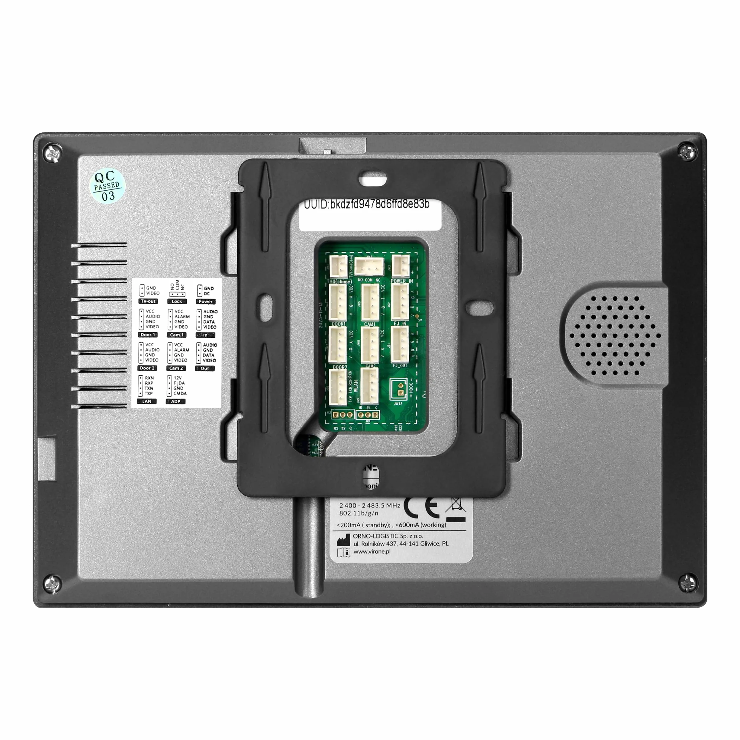 Wideodomofon WiFi Full HD 1080px Kamera Zewnętrzna IP65 RFID Klawiatura Kodowa Tuya Smart 7 Cali