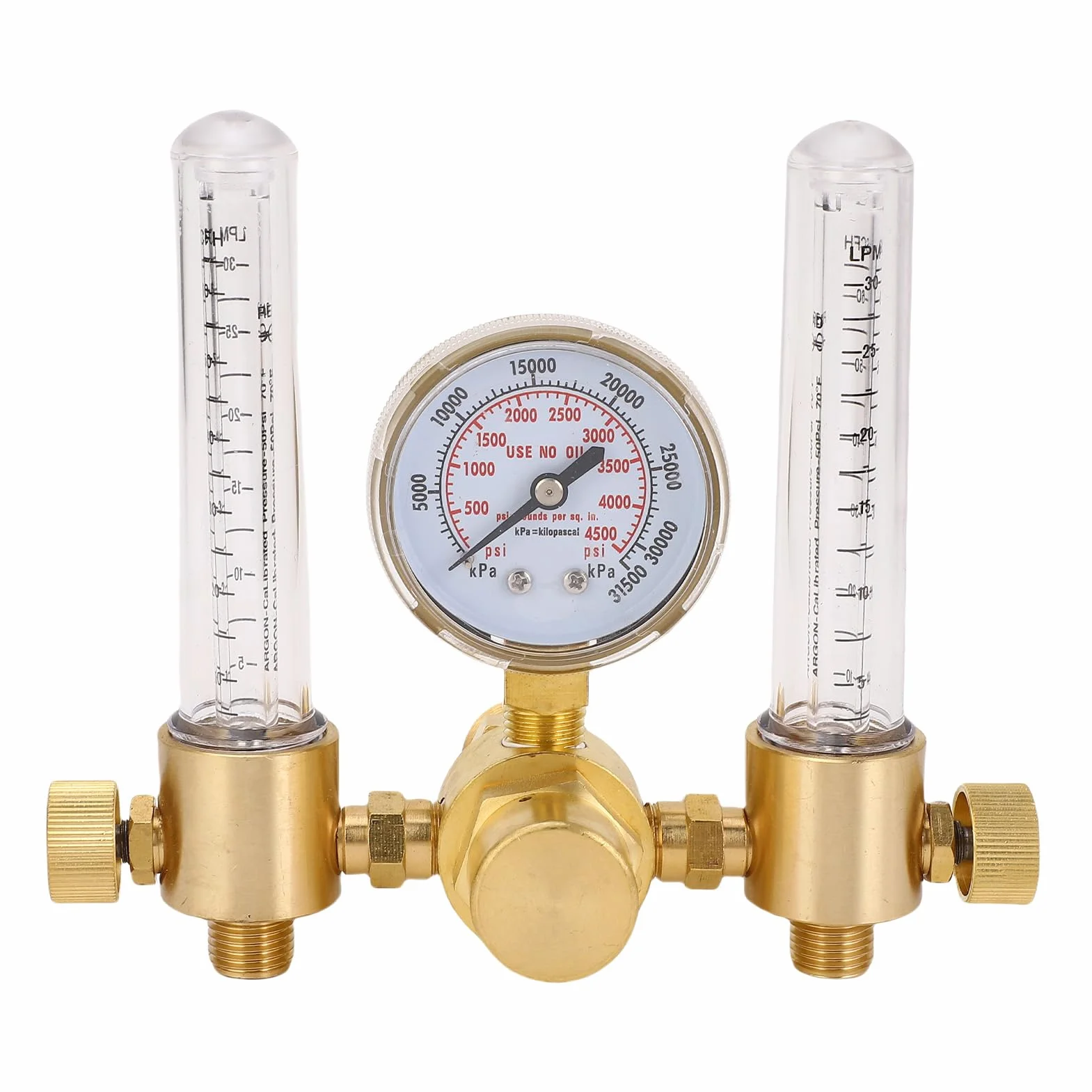 AMONIDA Przepływomierz Argonu Regulator Gazu do Spawania TIG MIG 0-60CFH 0-4500PSI CGA580 5/8 Cala X 18 RH