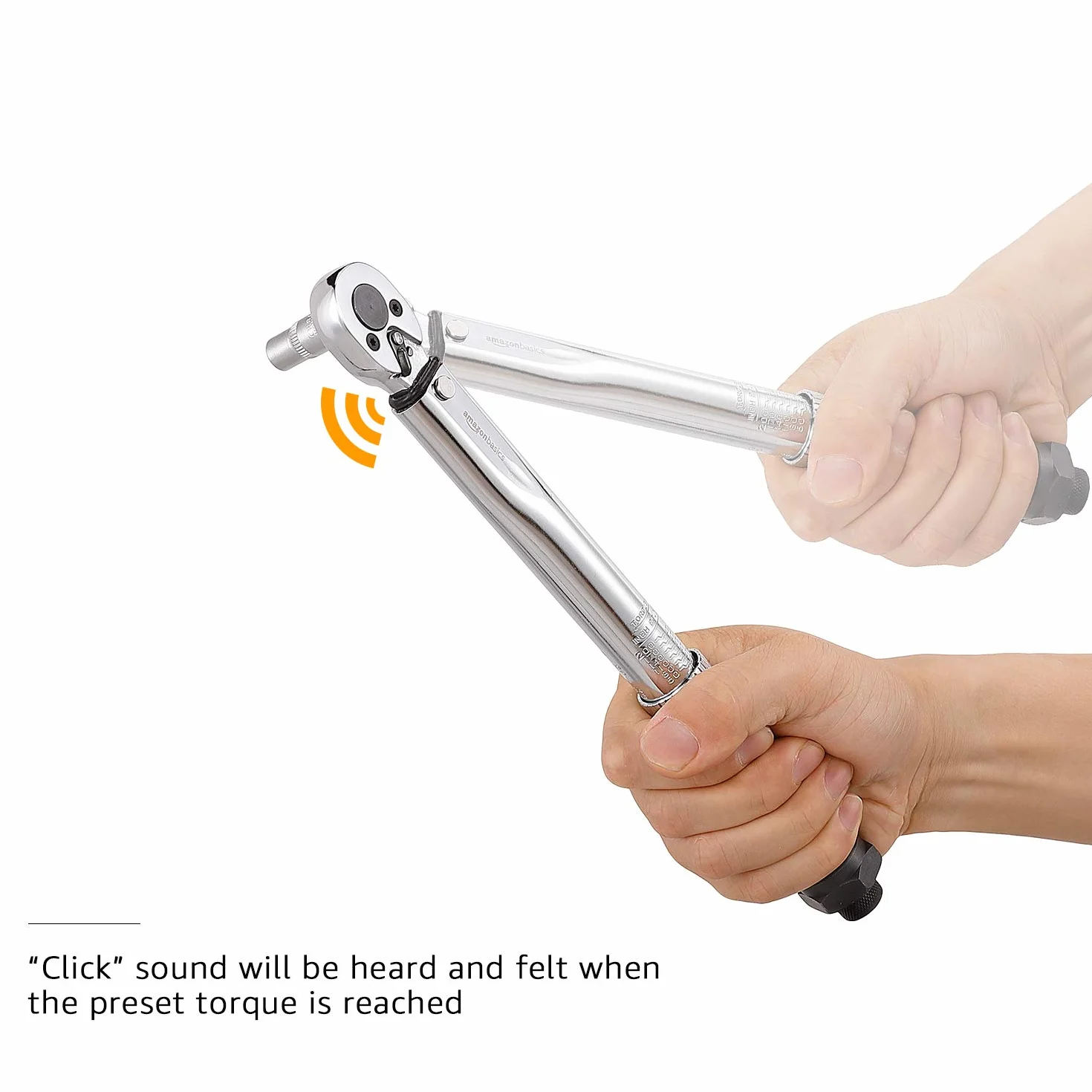 Amazon Basics Klucz dynamometryczny zatrzaskowy z napędem 1/4", 3,95-22,5 Nm
