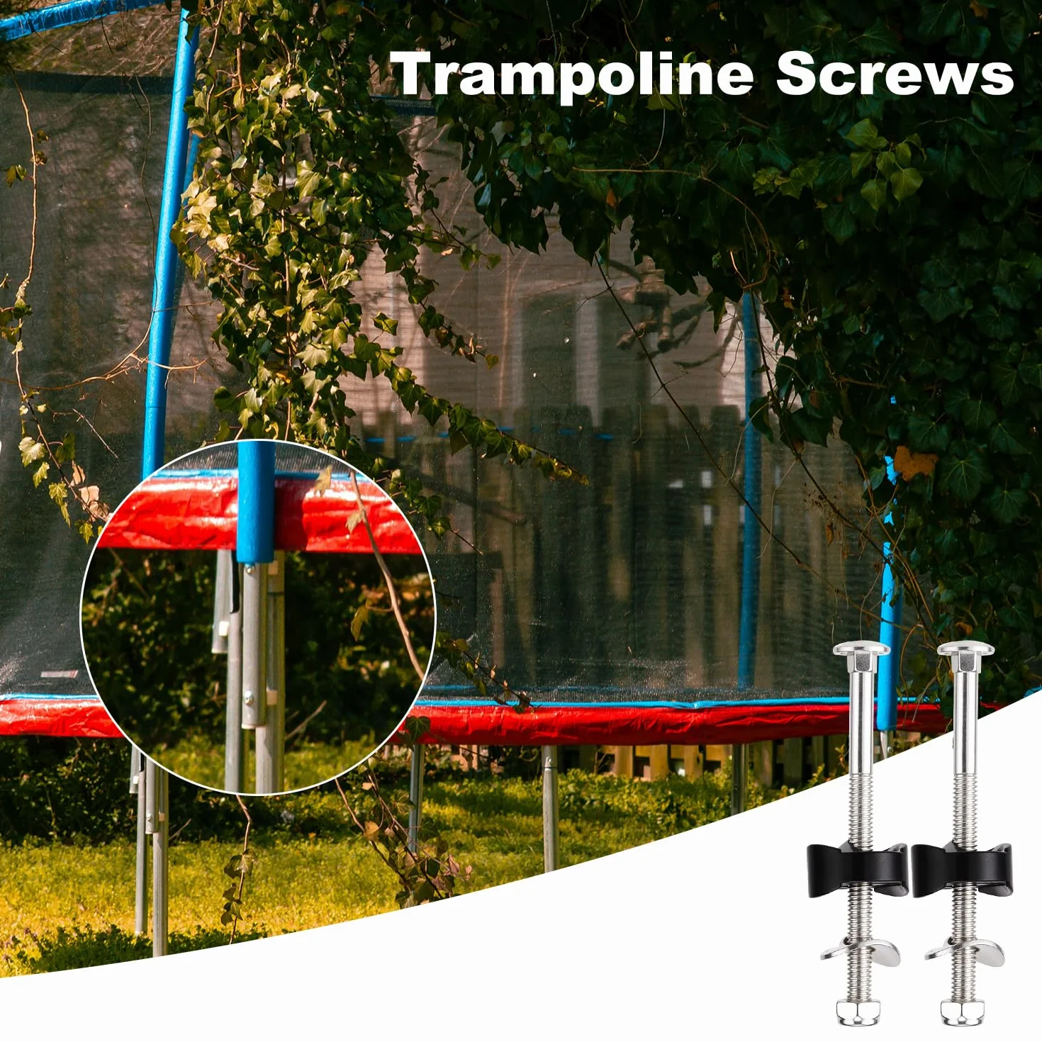 Śruby do Trampolin 12 szt. 8,3cm Antypoślizgowe Zestaw Akcesoriów Części Zamienne