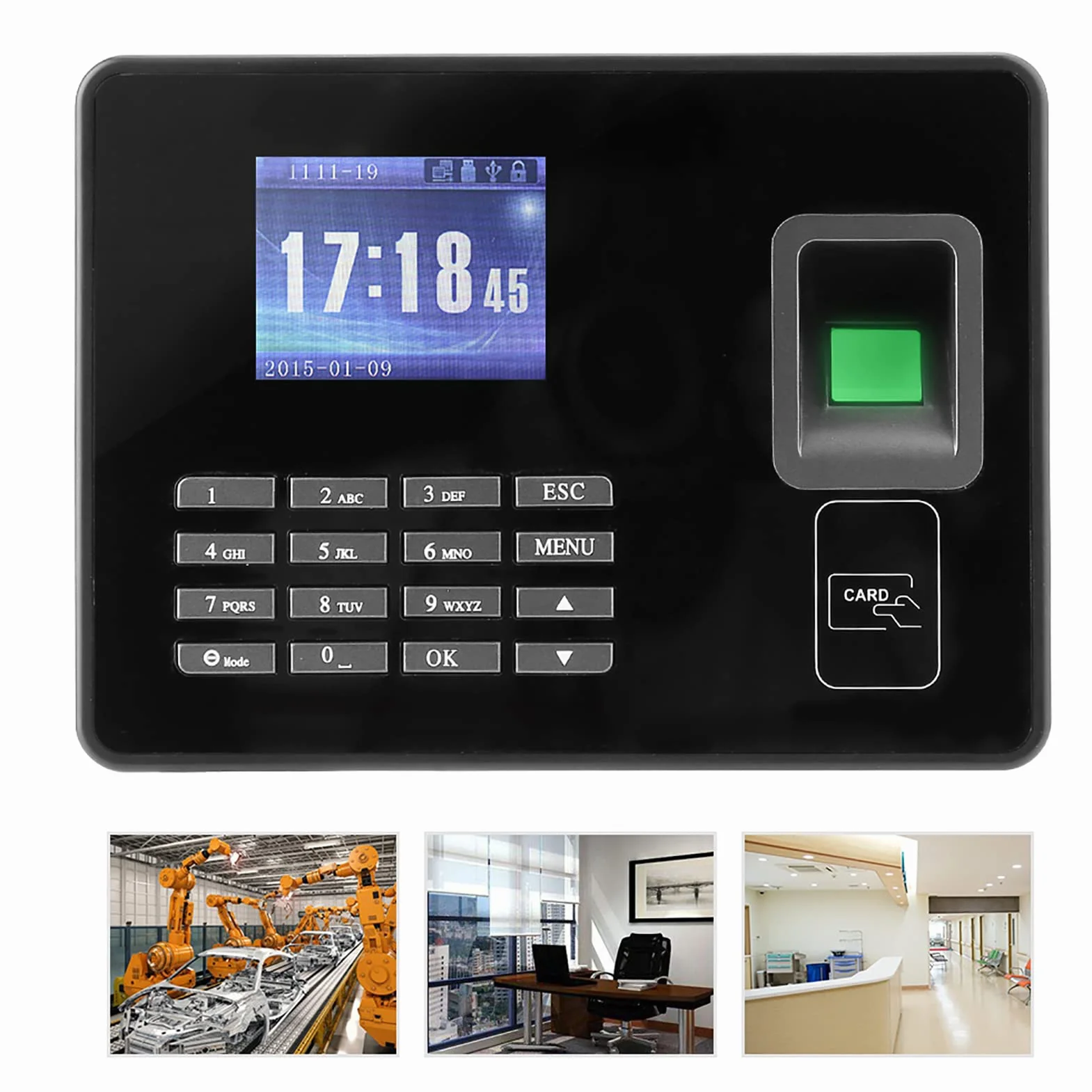 Asystent maszyny, inteligentna biometryczna maszyna do linii papilarnych z 2,8" wyświetlaczem LCD