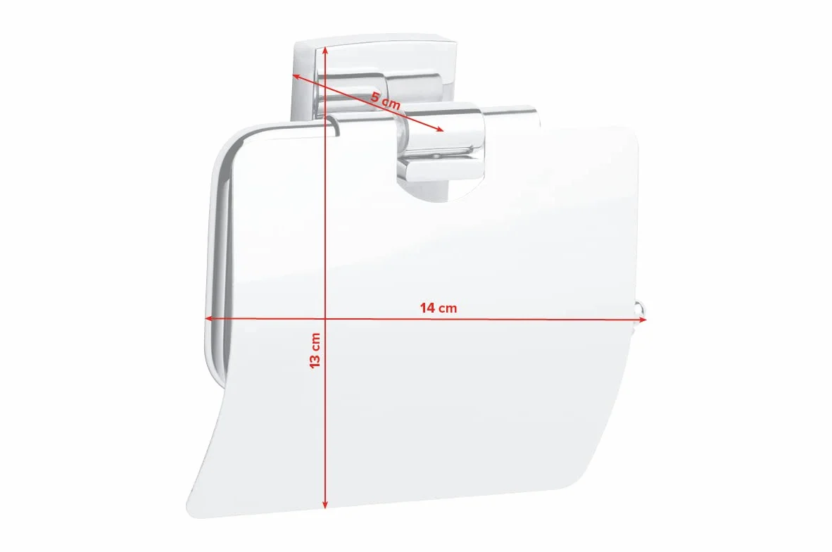 tesa uchwyt na papier toaletowy chromowany 125 mm x 140 mm x 53 mm, bez wiercenia