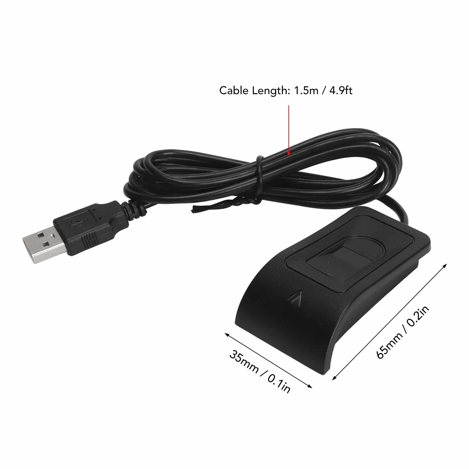 Czytnik Linii Papilarnych USB, Mini Klucz Bezpieczeństwa Biometryczny Skaner na PC