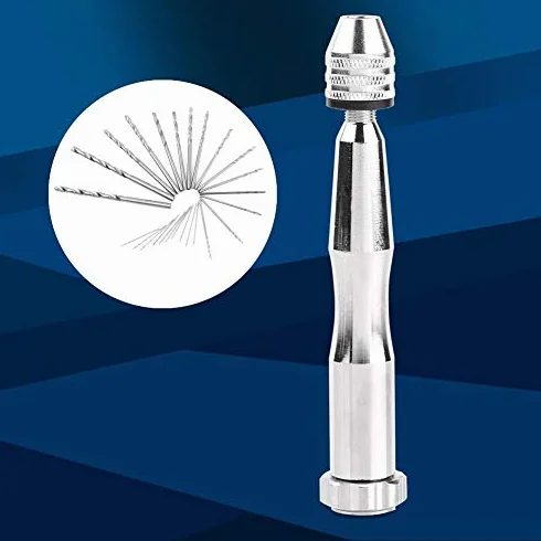 Estink Ręczne Wiertło Obrotowe Mini z 25-częściowym Zestawem Wierteł 0,5-3,0 mm Uchwyt 0,3-3,6 mm 12 cm