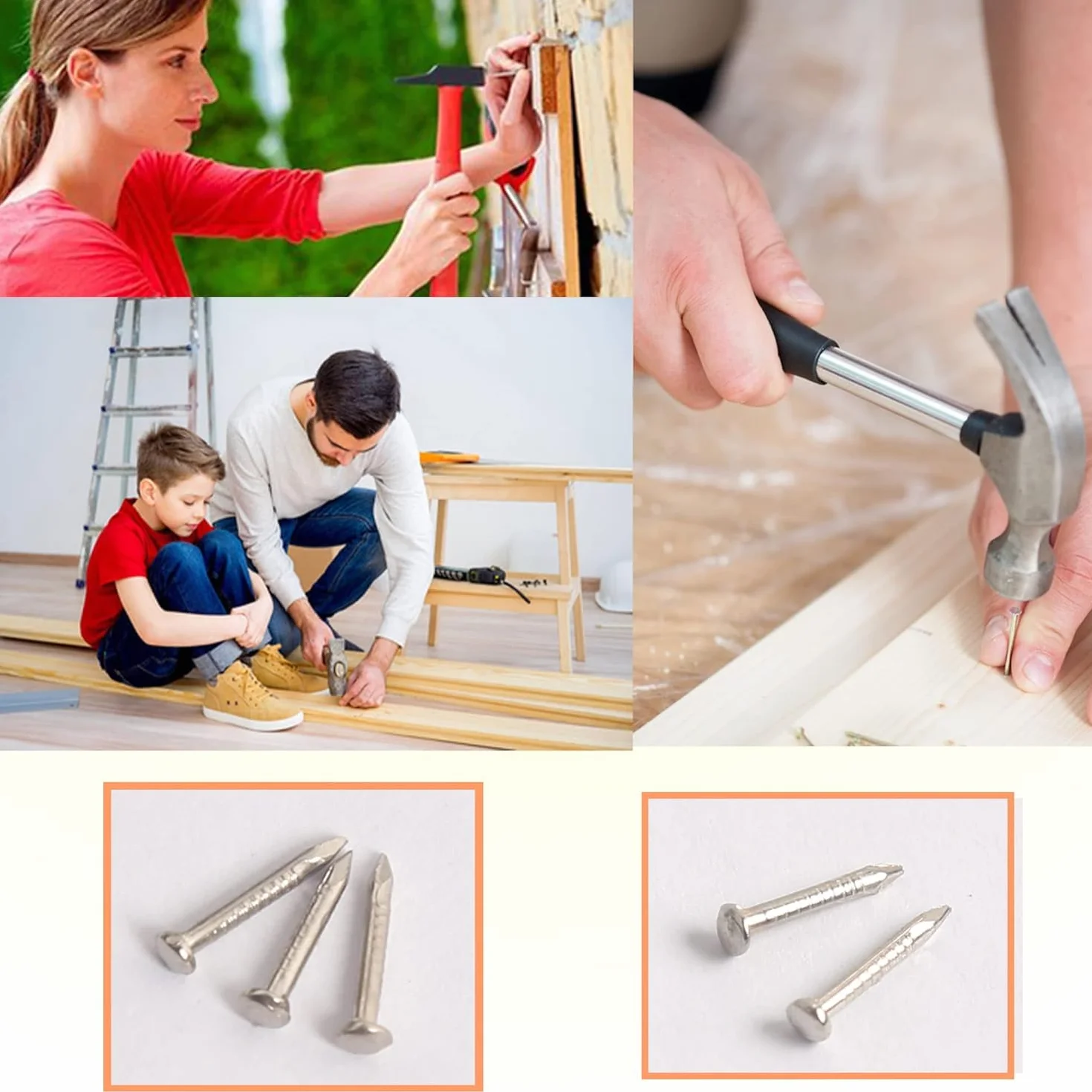 Małe gwoździe 1,5 x 15 mm 500 szt. Żelazne gwoździe do drewna DIY