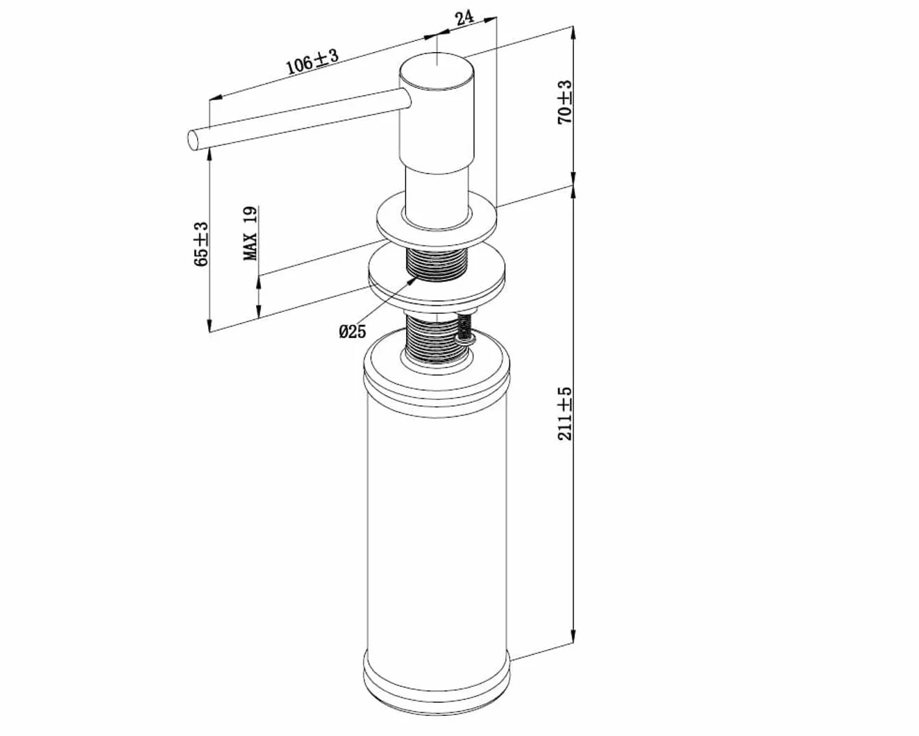 Villeroy & Boch Dozownik mydła ze stali nierdzewnej 250 ml okrągły