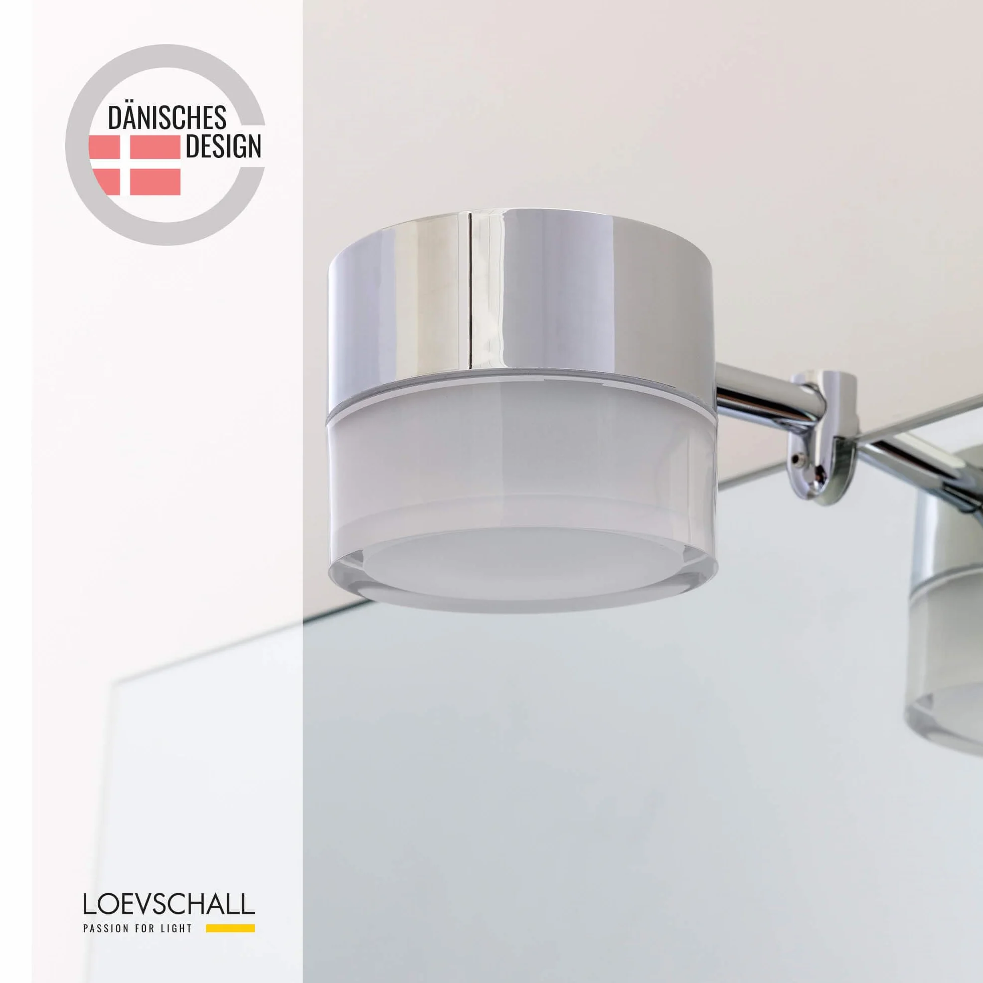 Loevschall Garonne lampa nad lustro łazienkowa chromowana 80