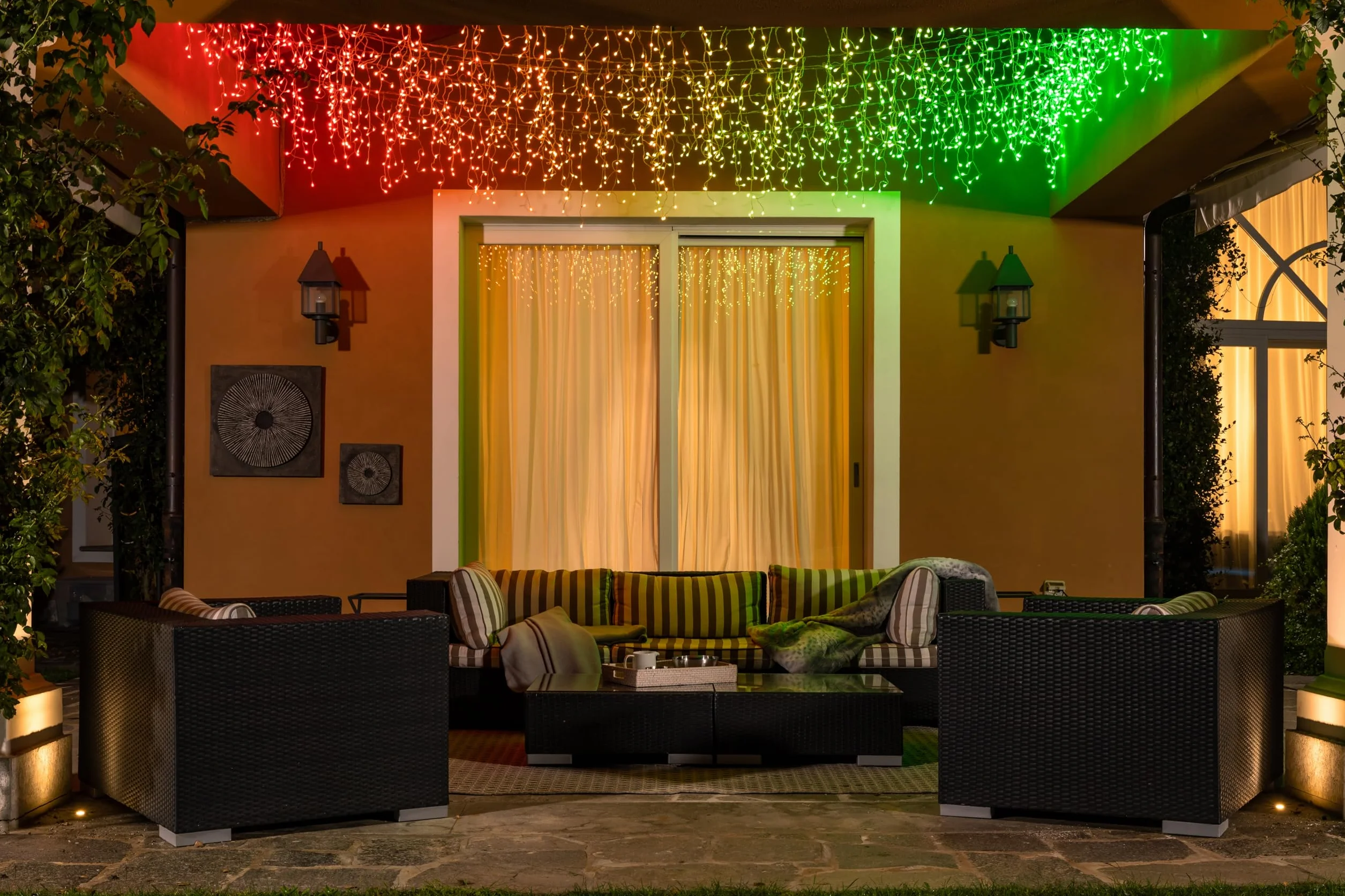 Twinkly Icicle Wiszące Lampki Choinkowe Wielokolorowy 190 Diod