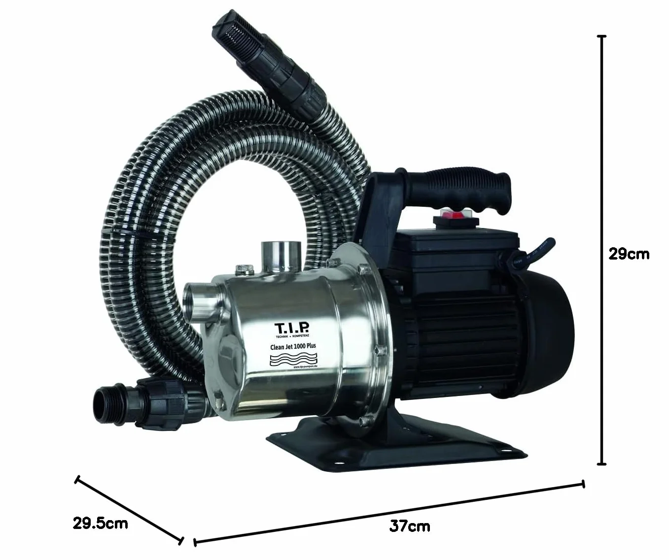 T.I.P. Pompa ogrodowa Clean Jet 1000 Plus ze stali nierdzewnej 800W 3300 l/h 46 m 4,6 bar