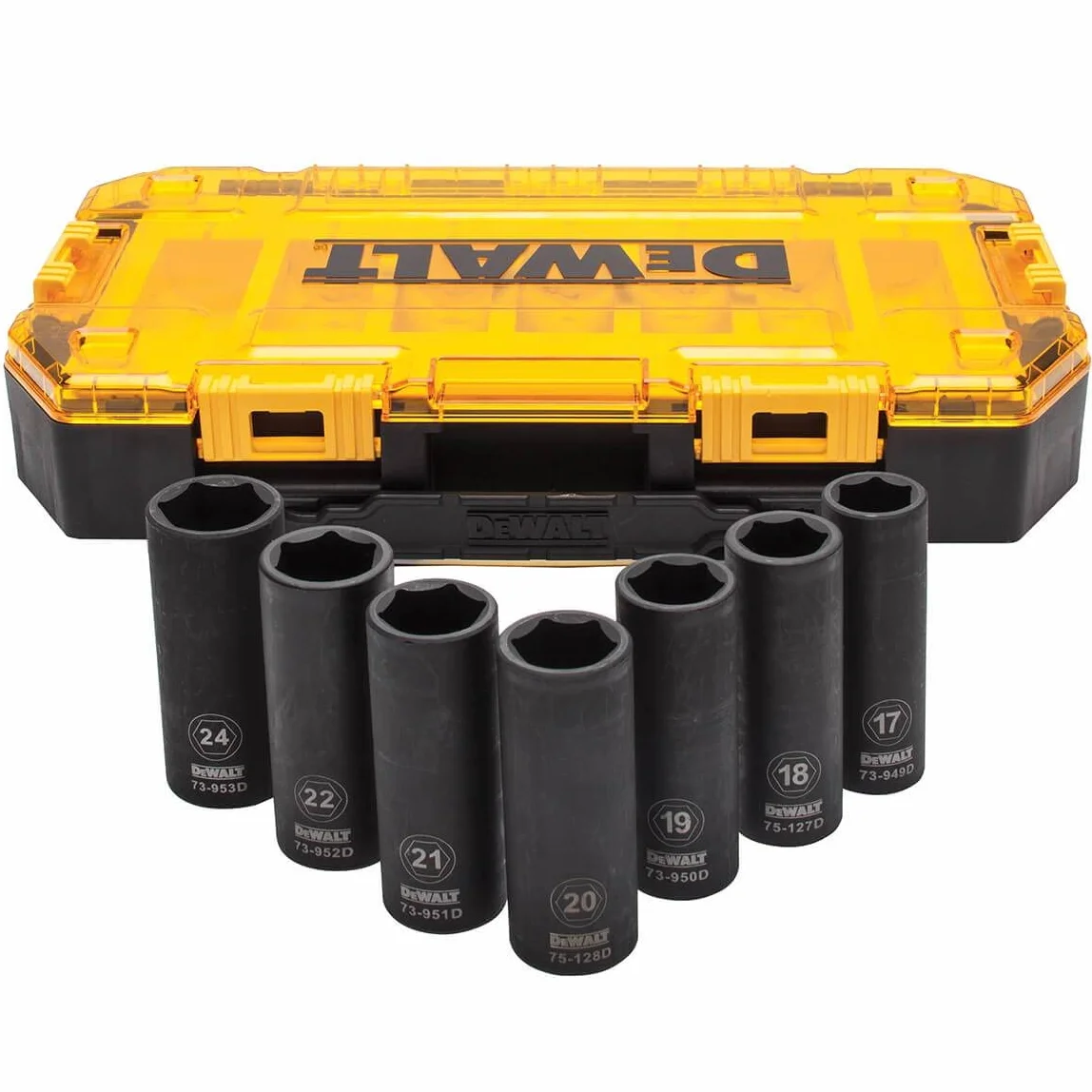 DEWALT Zestaw gniazd głębokich udarowych 7-częściowy metryczny napęd 1/2"