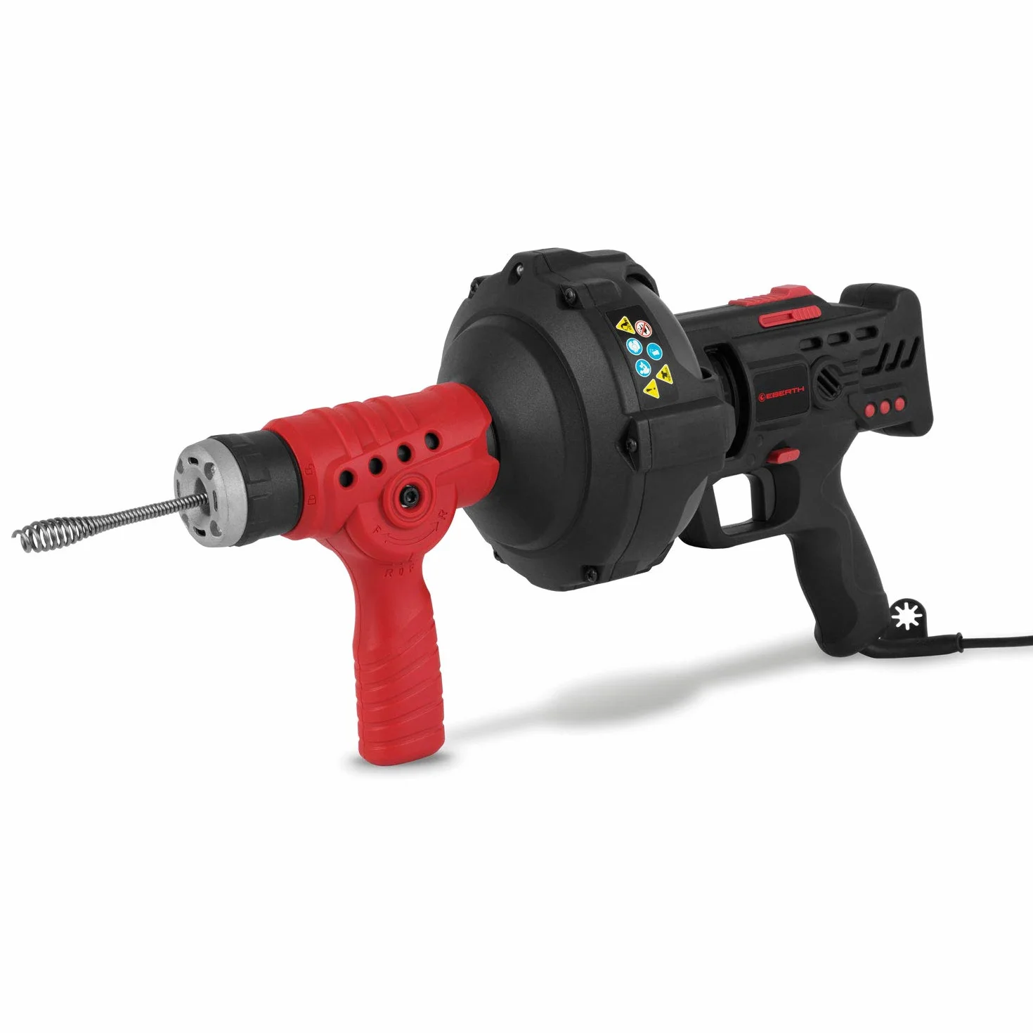 EBERTH Maszyna do czyszczenia rur Elektryczna 85W, spirala 7,6m, 560 obr/min, średnica spirali 11mm, do rur 2-5cm