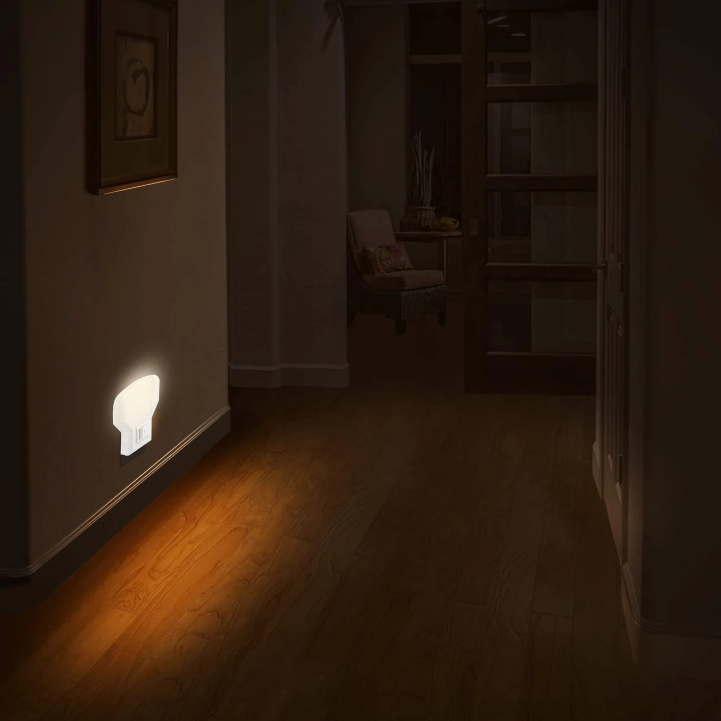 TWILIGHT lampka nocna LED z włącznikiem/wyłącznikiem Gniazdo V