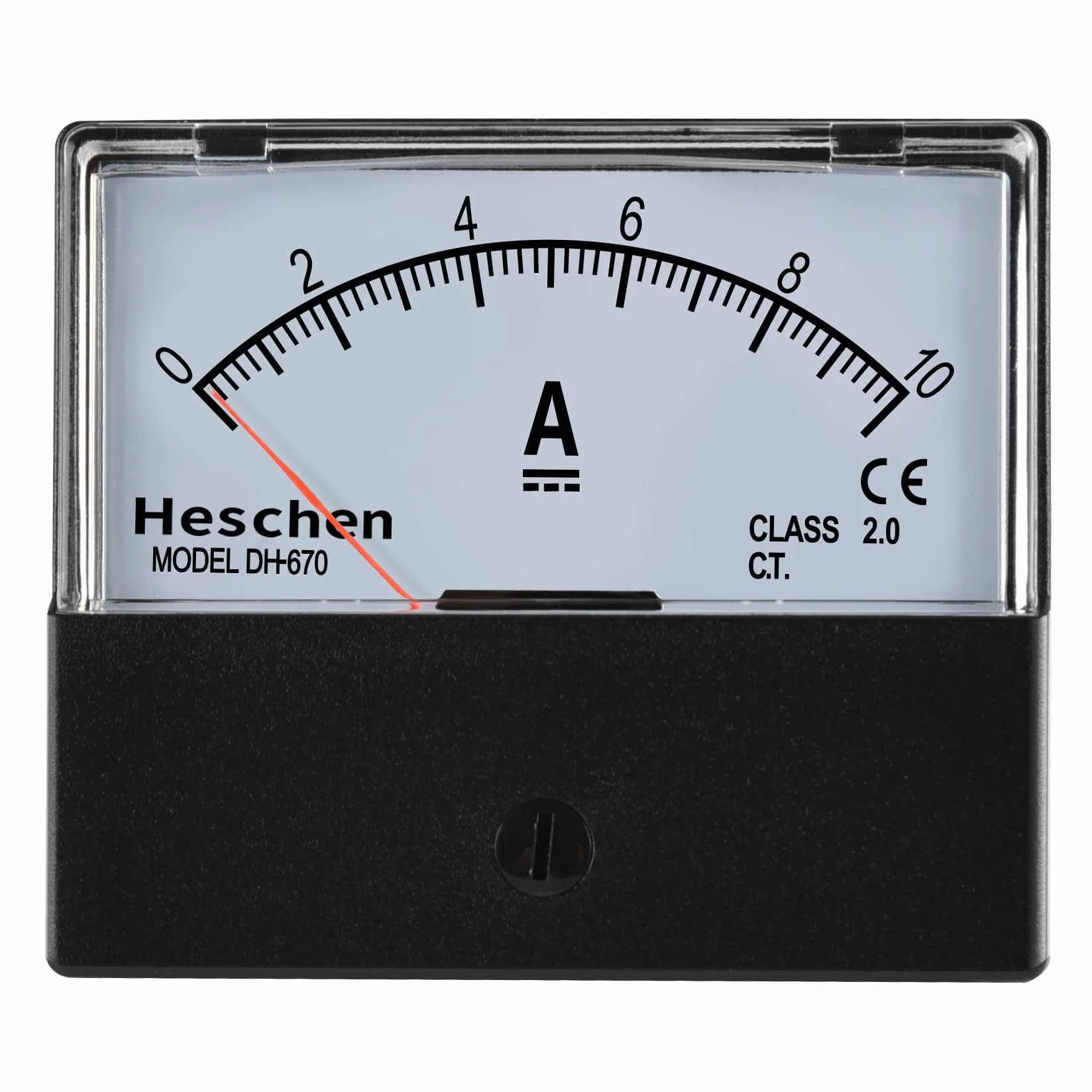 Heschen Single Panel Mounted Prąd miernik amperomierz tester DH 670 DC 10 A klasa 2.0
