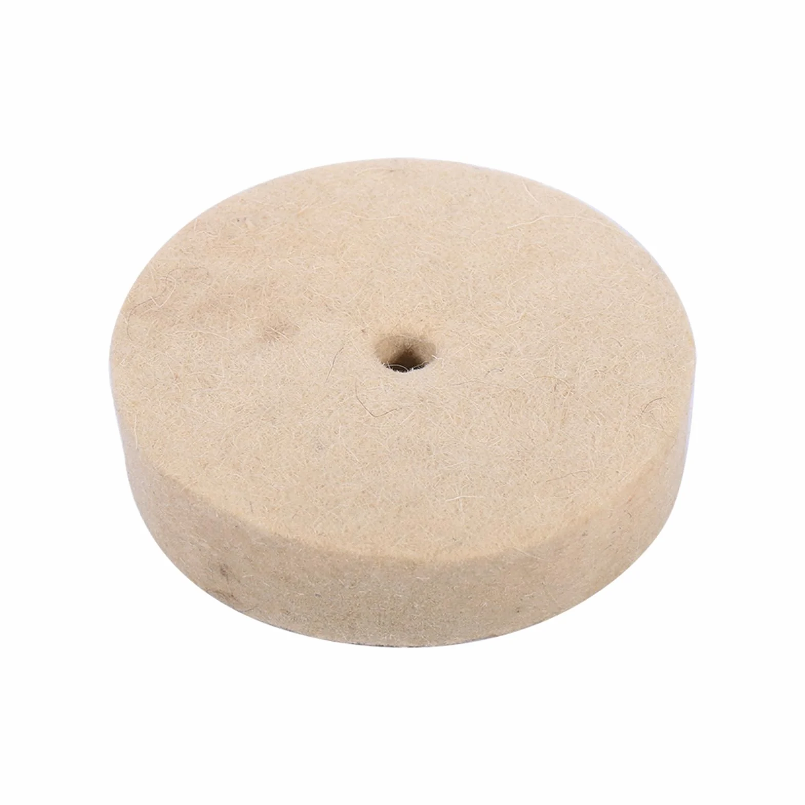 Okrągła Tarcza Szlifierska z Filcu Wełnianego, 100x25 Mm, Beżowa Podkładka Polerska