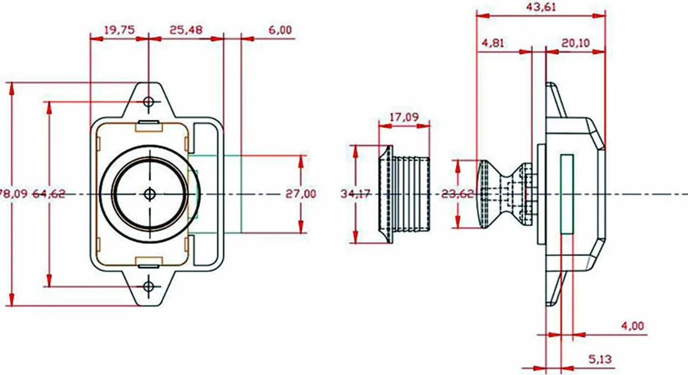 LATRAT 2 sztuki zamek Push Lock do przyczepy kempingowej, chromu