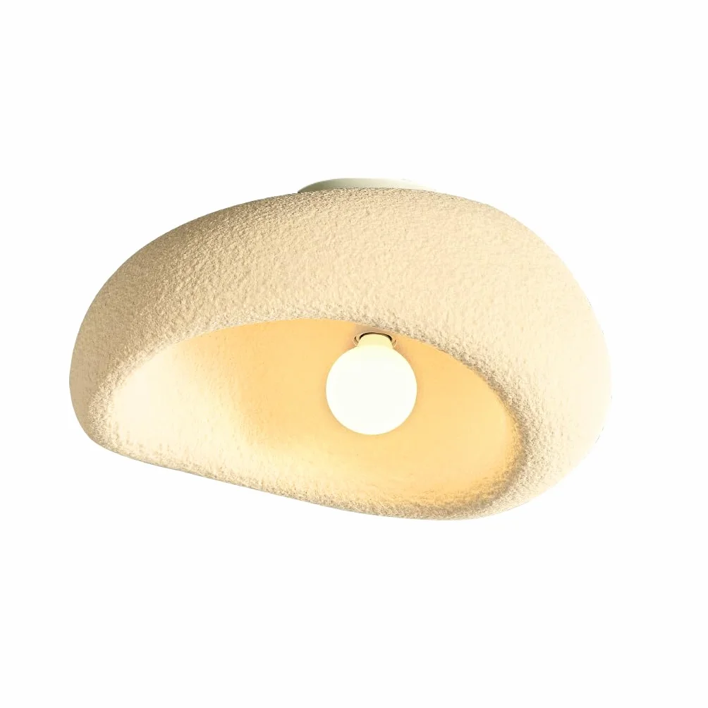 Lampa Sufitowa Wabi Sabi Beżowy Żyrandol E27 Regulowana Wysokość 40CM