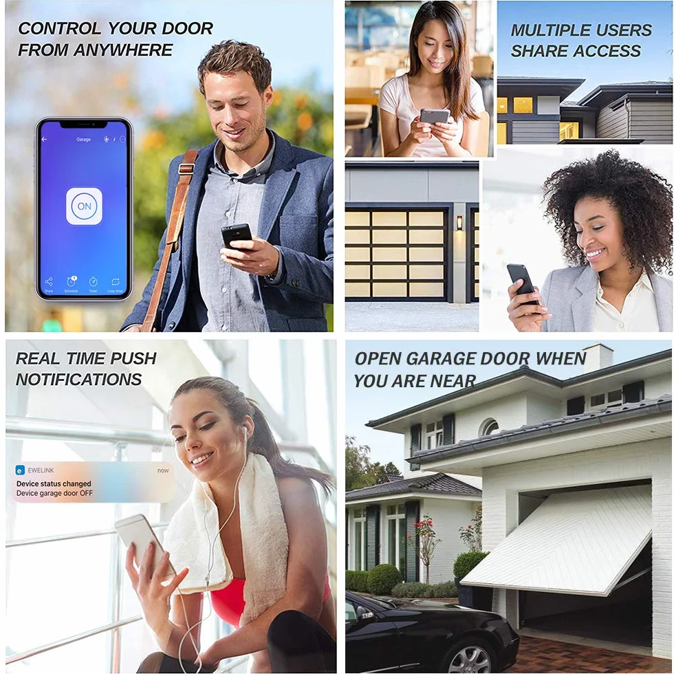 WiFi Smart Home otwieracz do drzwi garażowych pilot zdalnego sterowania kompatybilny z Alexa Google Home IFTTT