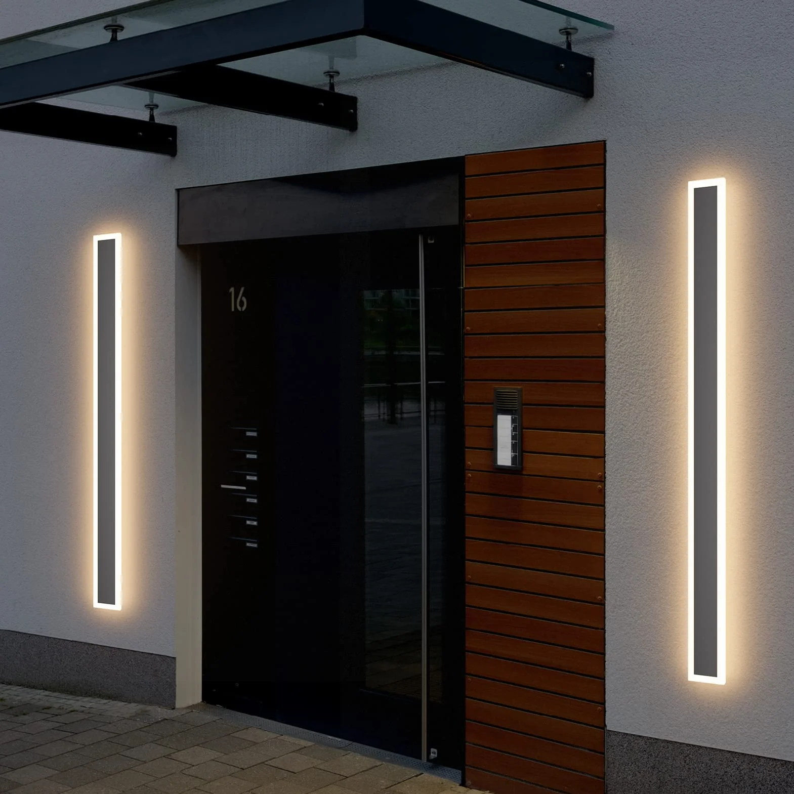 Klighten Lampa ścienna LED IP54 ciemnoszara wodoszczelna żelazna płyta akrylowa oświetlenie ścienne do ogrodu
