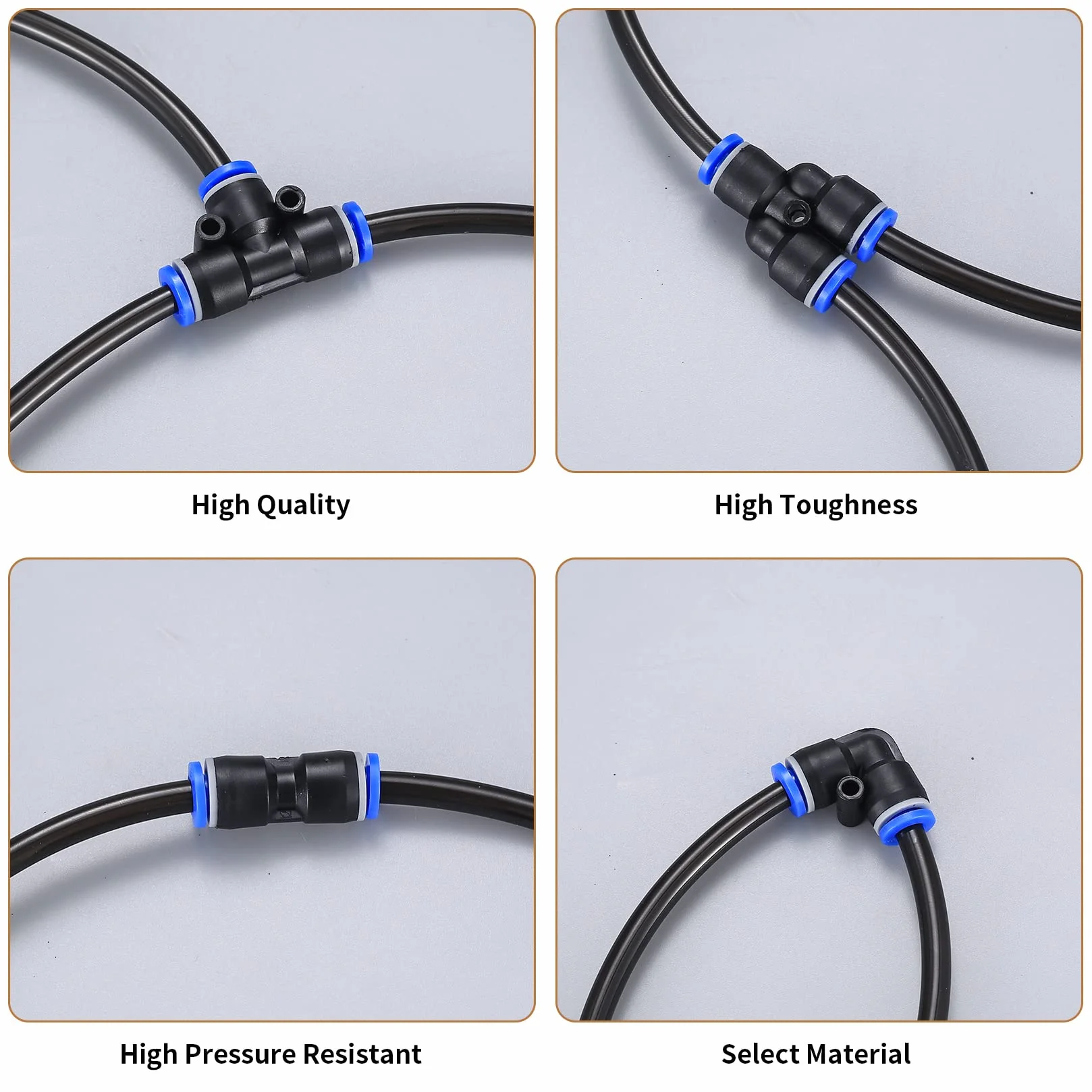Wąż pneumatyczny PU 10 m 8 złączek Quick Air Push 6x4 mm