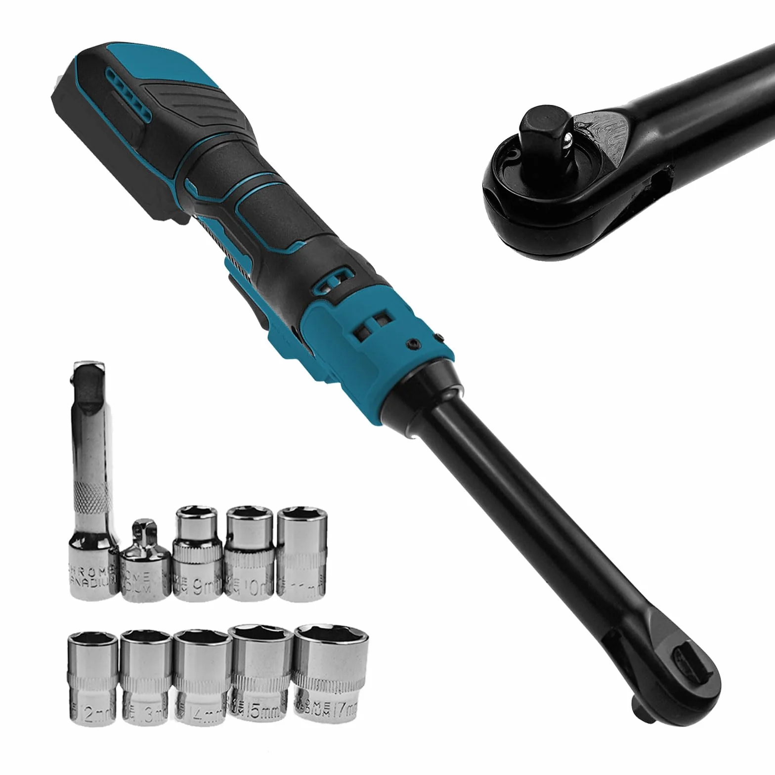 Akumulatorowy klucz grzechotkowy 3/8" 18 V zestaw 100 N·m 600 obr./min