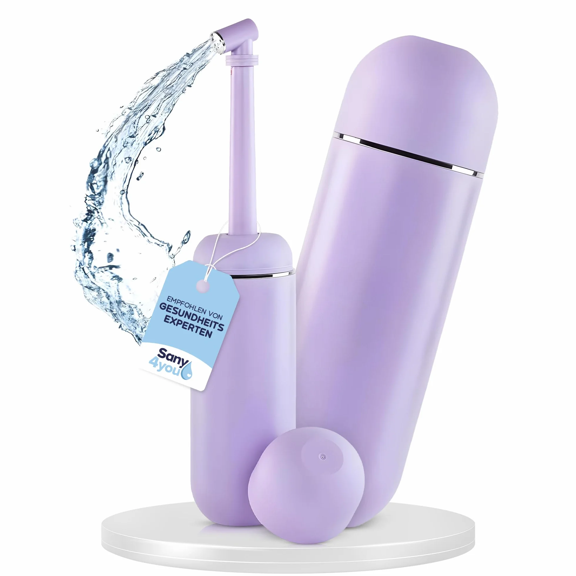 Przenośny bidet podróżny 380 ml z torbą podróżną fioletowy