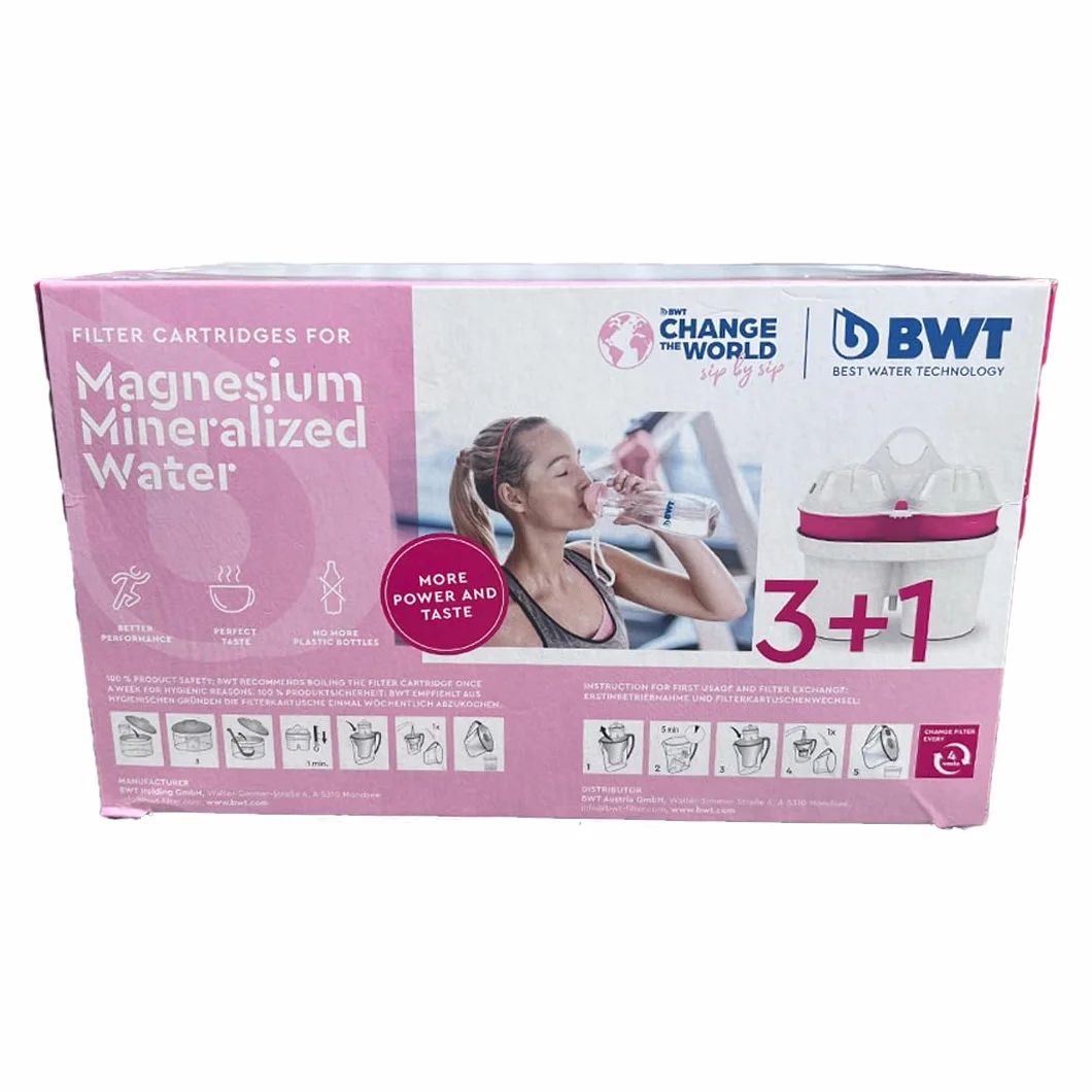 BWT Wkład filtracyjny Magnesium Mineralized Water do dzbanków PENGUIN, SLIM i VIDA - 4 sztuki