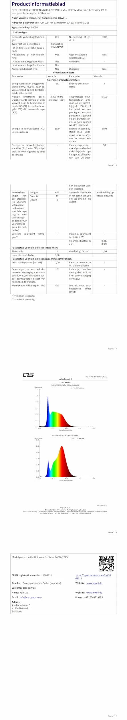 LQWELL Lampa Sufitowa LED Wodoodporna IP44 Okrągła Płaska 18W 6000K 1980lm 220x24mm