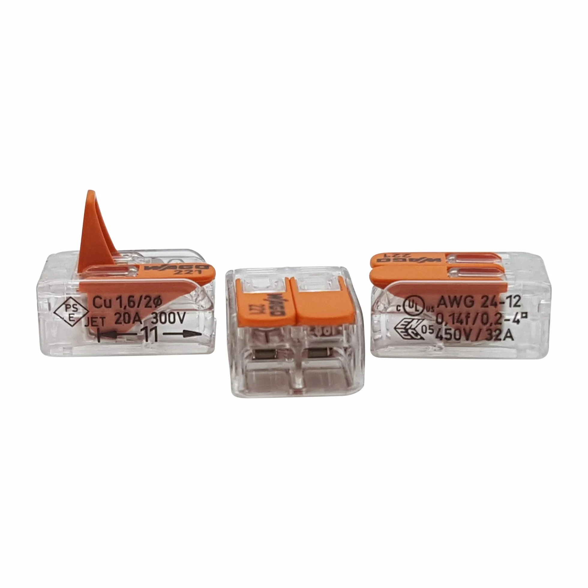 Wago 221-412 Zestaw 50 zacisków przyłączeniowych 2-żyłowych 0,2-4 mm²