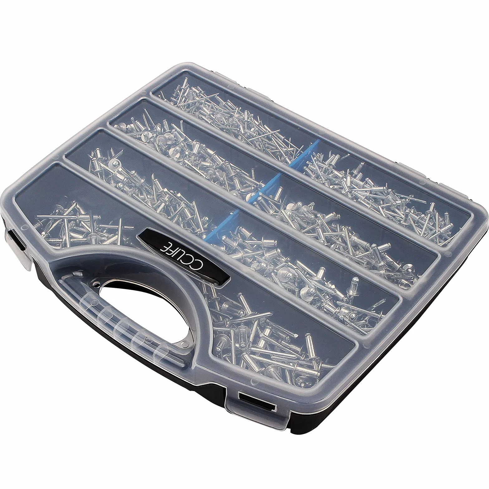 CCLIFE Zestaw 1000 sztuk nity aluminiowe ślepe nity poprzeczne nity stalowe 2,4-3,2-4-4,8mm