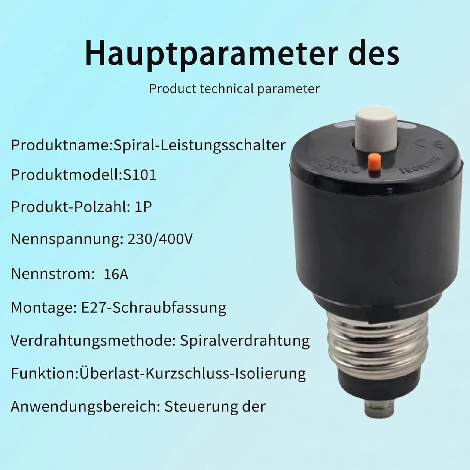 Automaty bezpiecznikowe śrubowe 16A E27 charakterystyka L 230/400~240/415V 2 sztuki