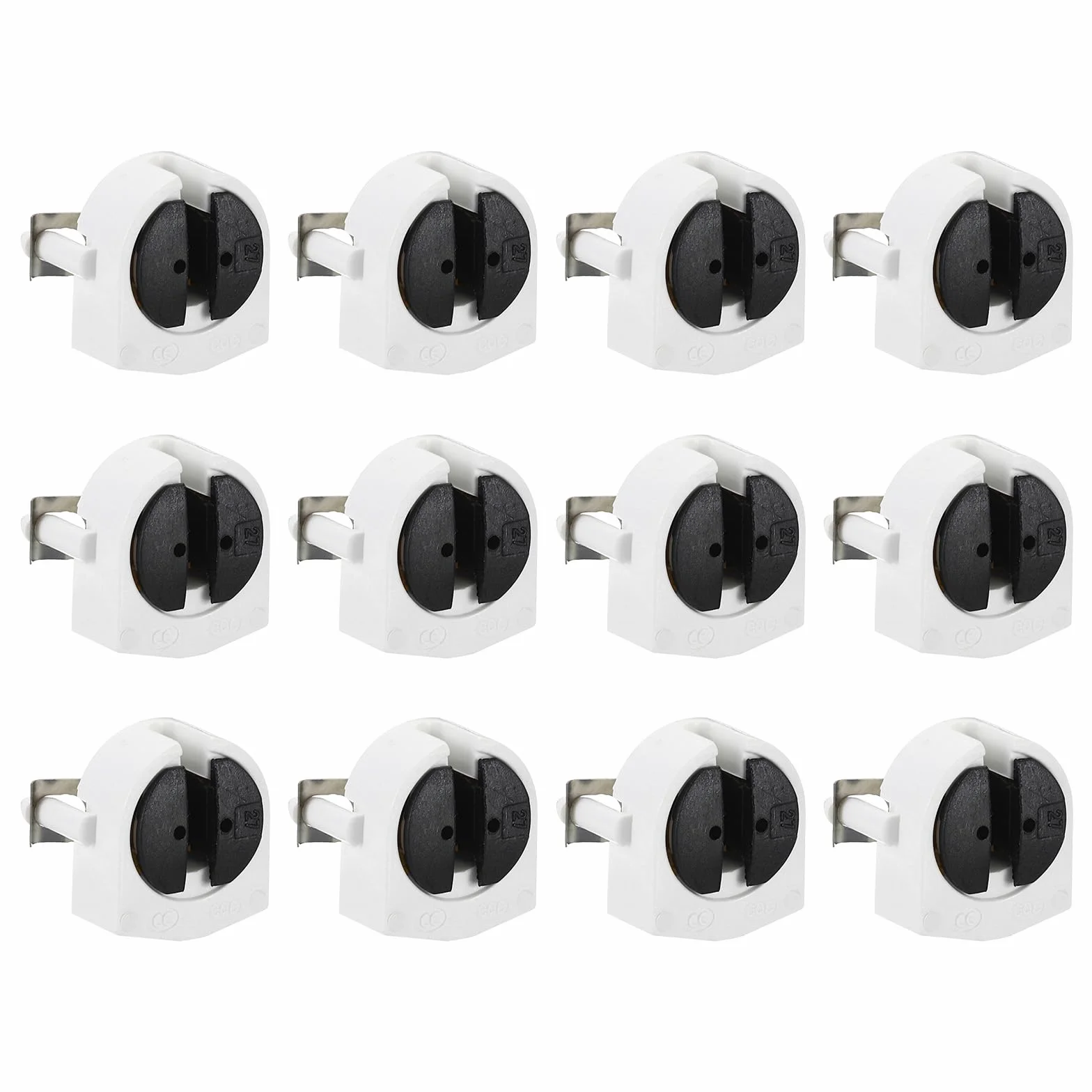 PATIKIL T5 uchwyt do świetlówek G5 oprawka LED 500 V obrotowy 22 x 26 x 17 mm 12 szt.