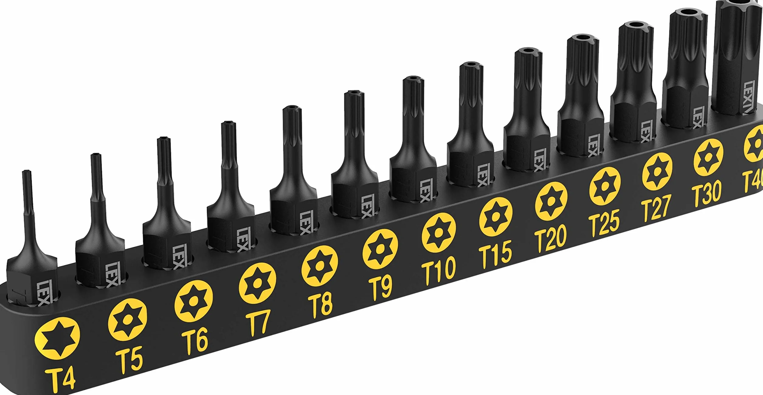 LEXIVON 13-częściowy zestaw Torx śrubowy ze stali nierdzewnej S2 T4-T40 precyzyjna obróbka CNC LX-301