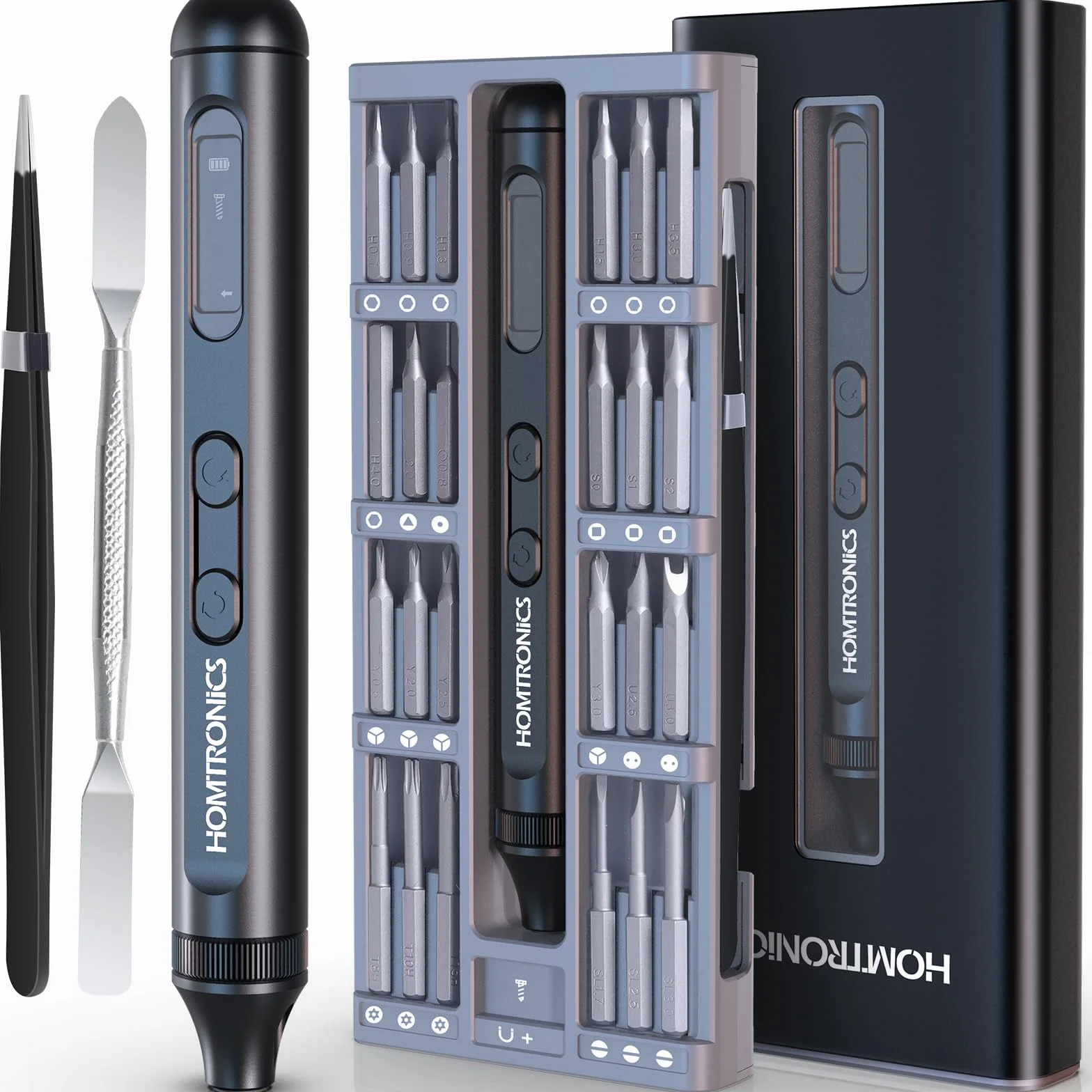 Mini śrubokręt elektryczny 52 w 1, precyzyjny śrubokręt akumulatorowy z ekranem OLED, LED, ładowanie USB-C