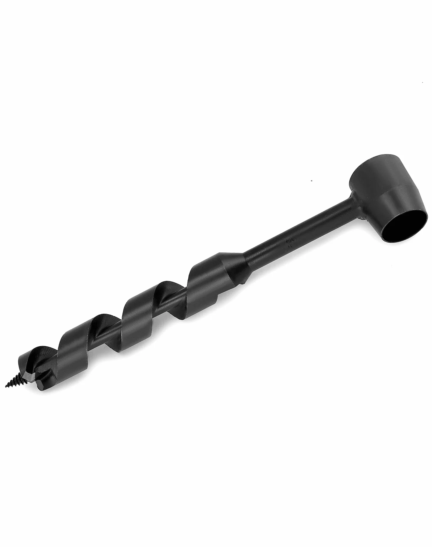 QWORK Wielofunkcyjna wiertarka ręczna 25 x 230 mm stalowa do bushcraft kempingu