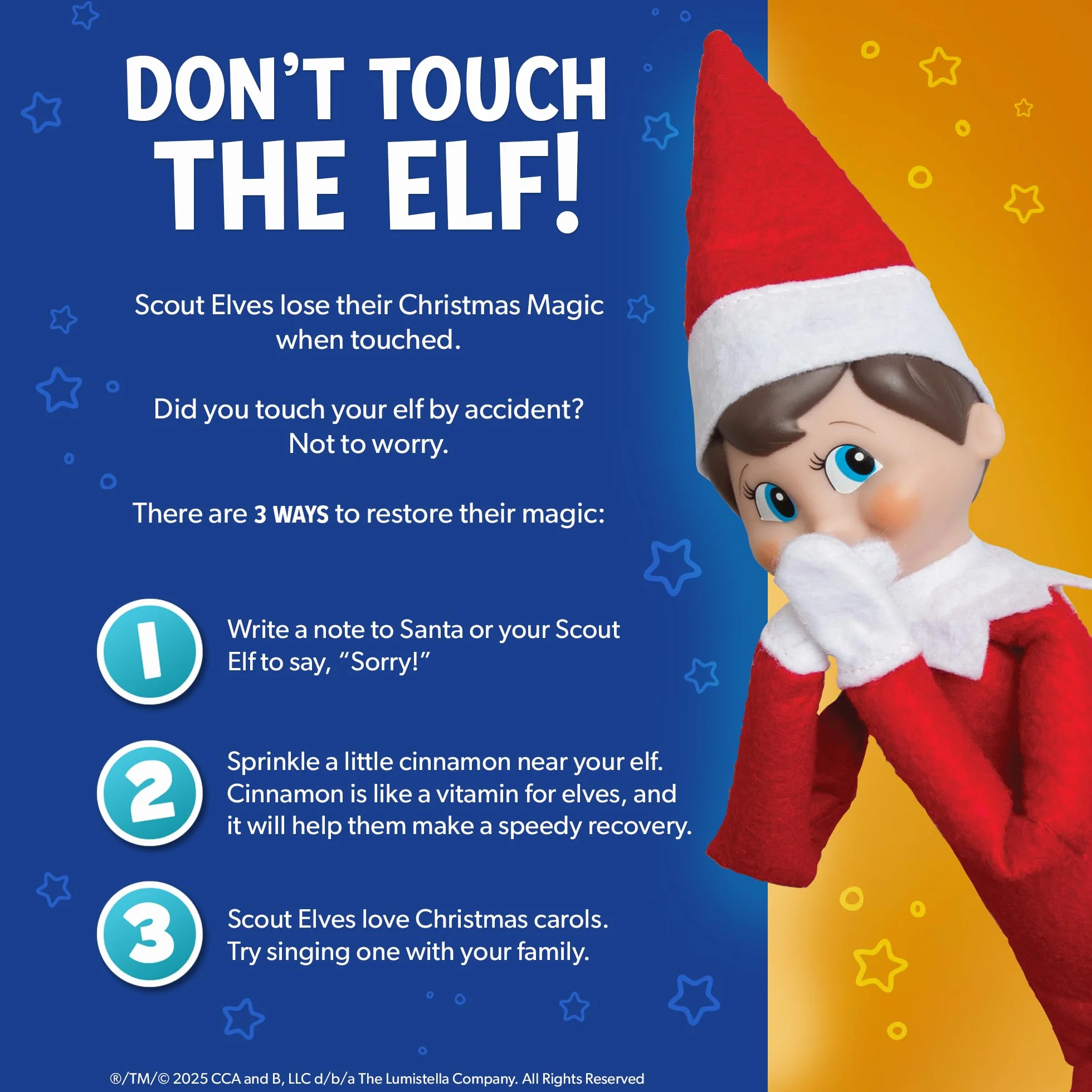 HonLena The Elf on the Shelf lampa dziewczęca czerwona biała