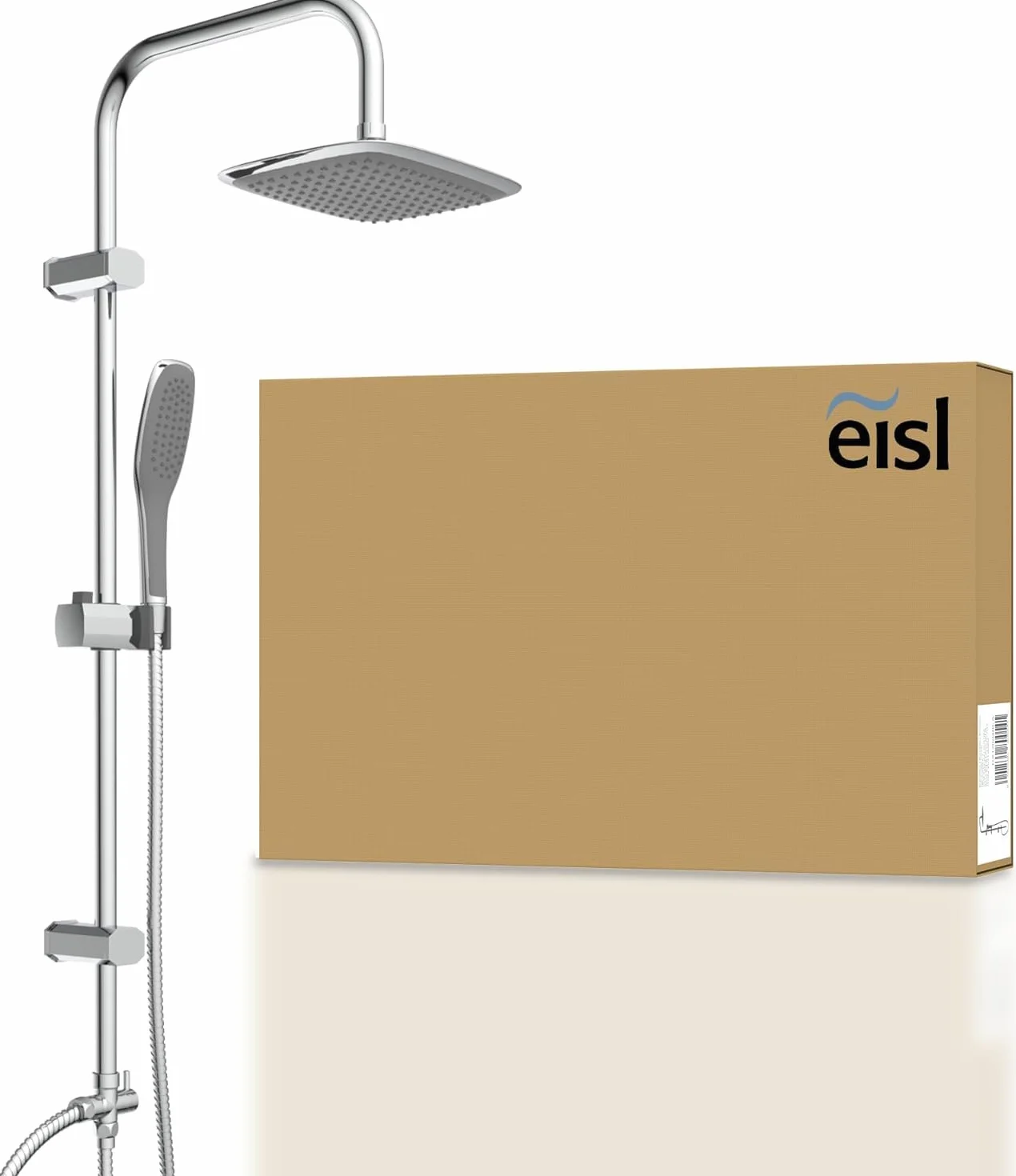 EISL Zestaw prysznicowy Easy Fresh 2 w 1 deszczownica 250x200 mm słuchawka bez armatury