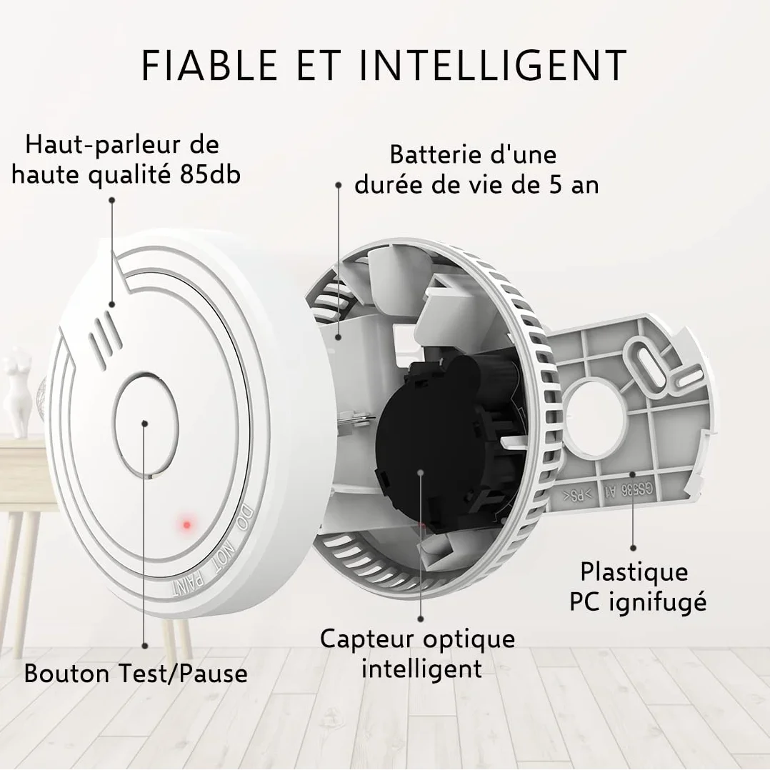 ELRO FS1805 Alarm Dymowy z Montażem Magnetycznym - Bateria na 5 Lat - 2 sztuk