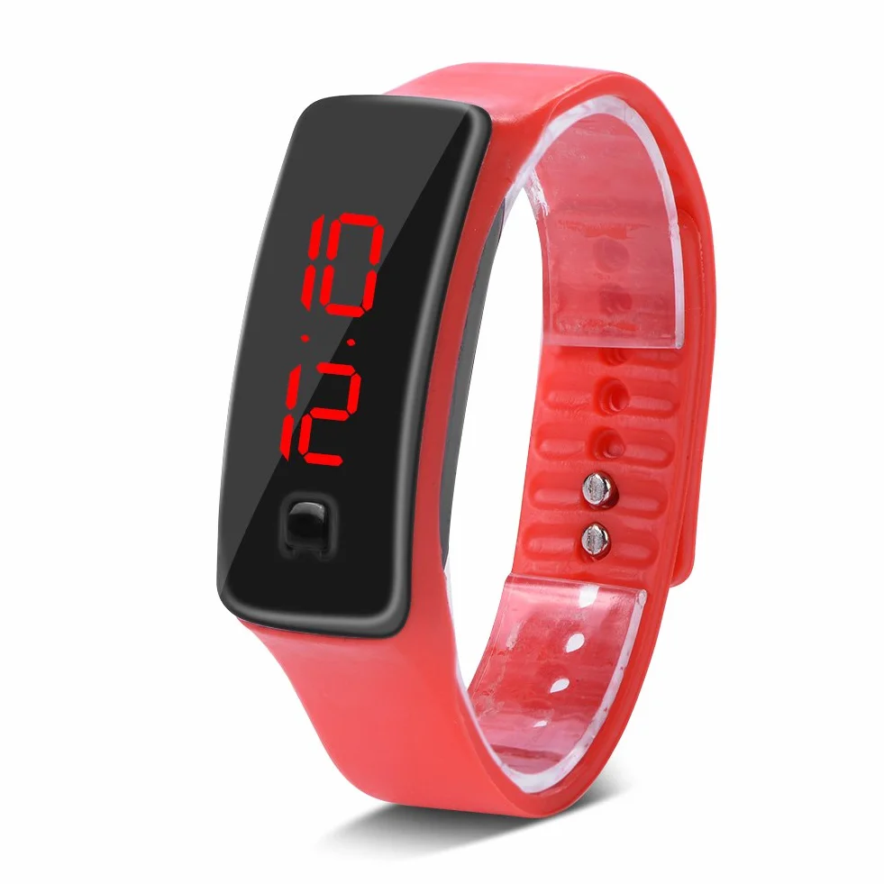 Ejoyous Inteligentny zegarek, elektroniczny wyświetlacz LED, sportowy zegarek cyfrowy z silikonowym paskiem, dla mężczyzn i kobiet, smartwatch z 12-godzinną tarczą do biegania na zewnątrz i wewnątrz