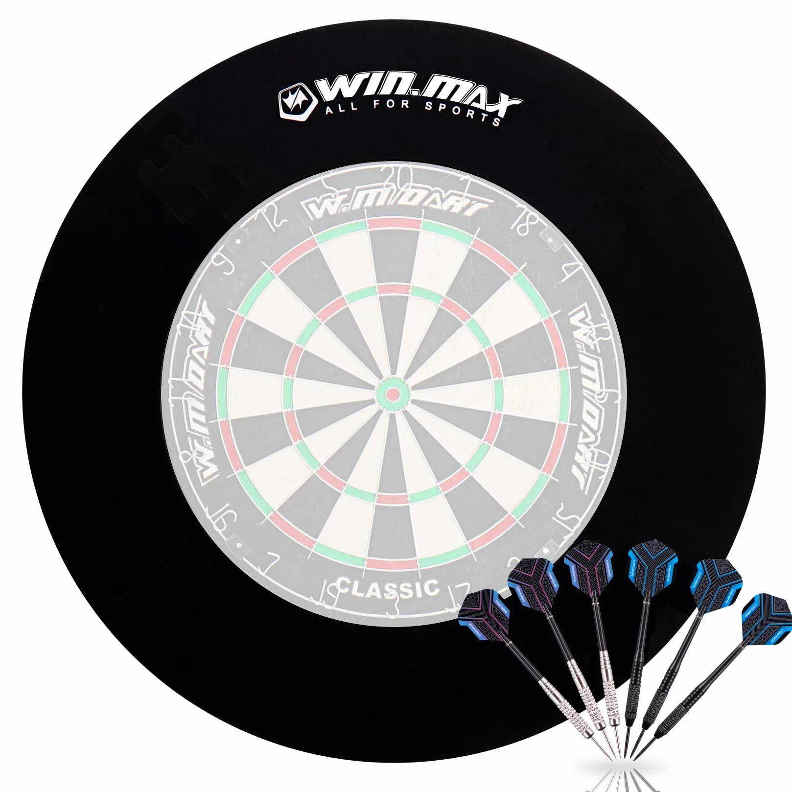 WIN.MAX Dart Catchring Surround pierścień do wychwytywania darta, okrągła tarcza do darta, surround Eva