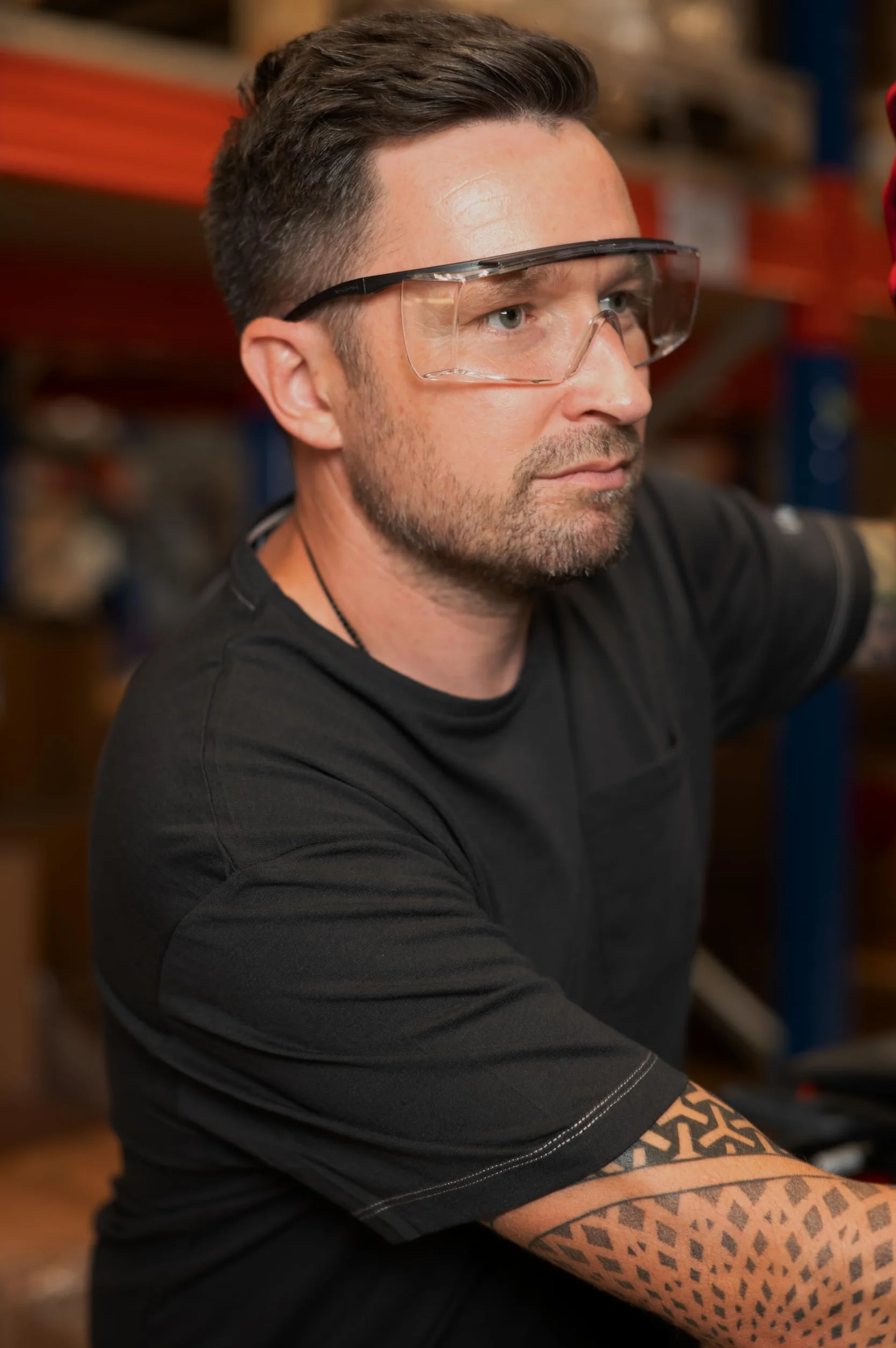 Uvex 893299 Super f OTG 9169 okulary ochronne, czarne/przezroczyste, 2C-1,2 W 1 F, uvex Supravision Sapphire