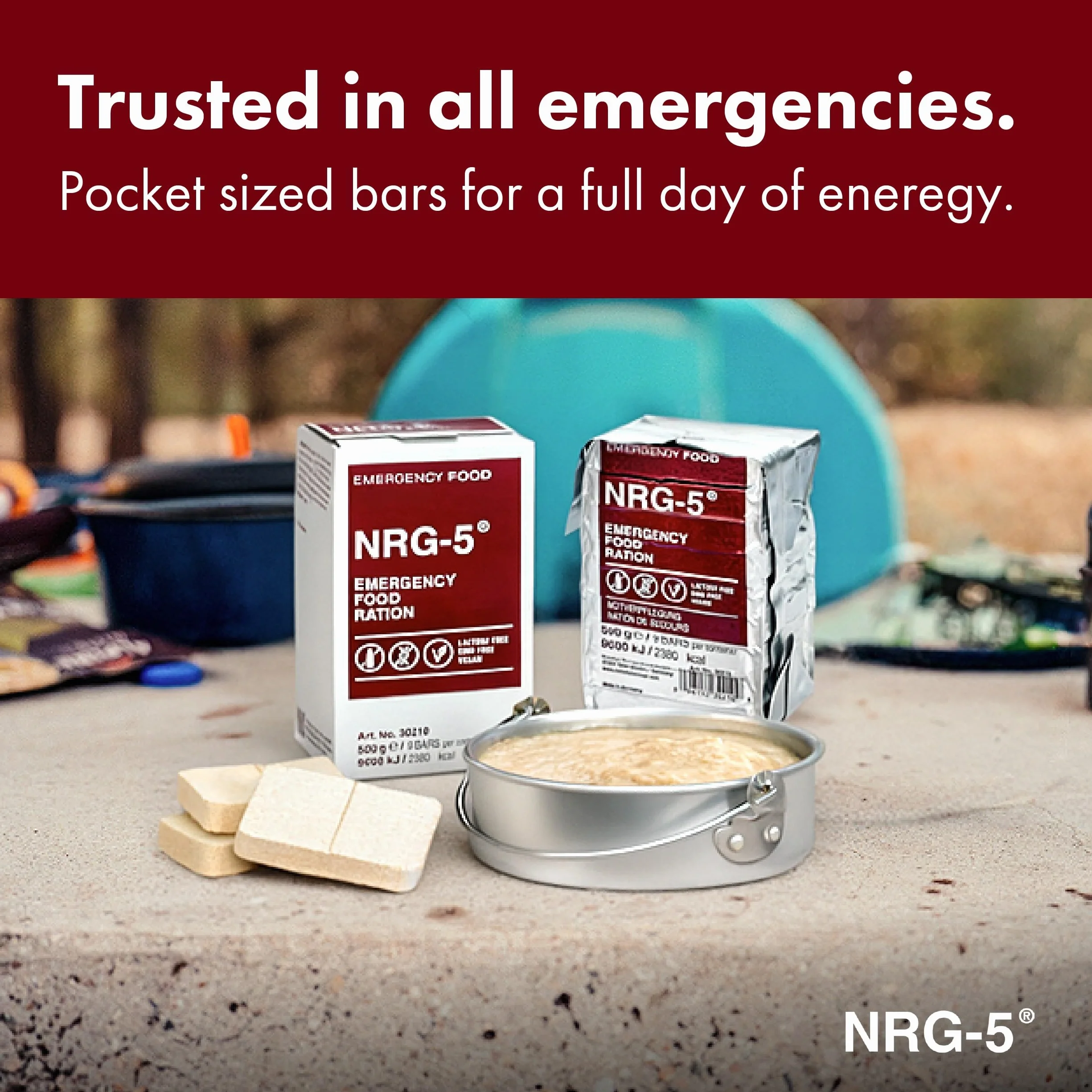 Katadyn NRG-5 Emergency Food Ration, tan