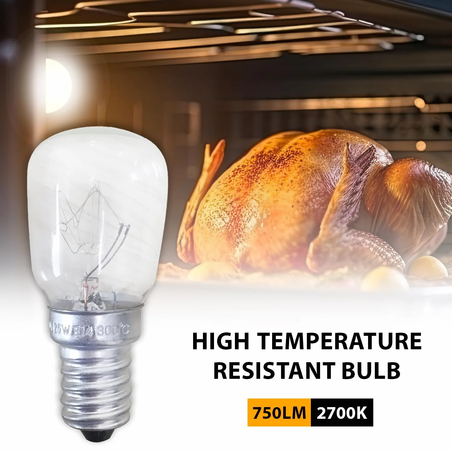 Żarówka żarowa ST26 E14 15W 100lm 3000K do piekarnika