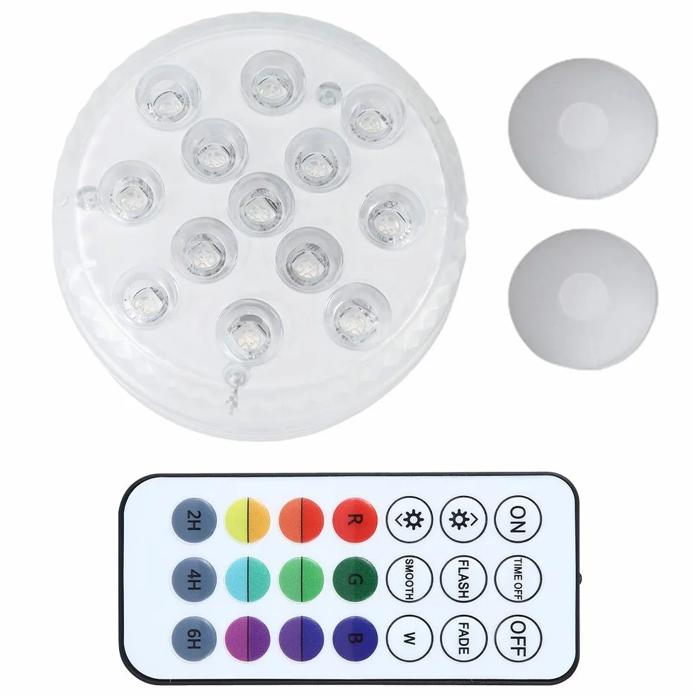 Zanurzalne Oświetlenie LED do Basenu 13 Diod IP68 16 Kolorów z Pilotem