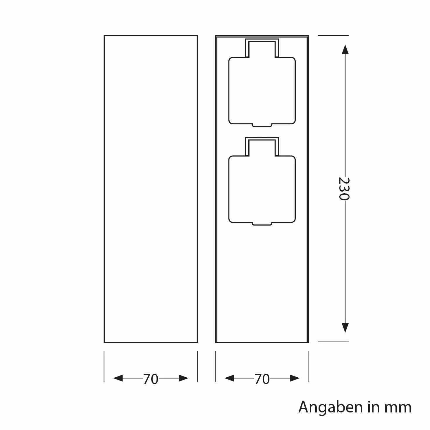 ledscom.de 2 szt. gniazdo ogrodowe słupek POMI na zewnątrz, IP44, 2-drożne, stal nierdzewna, 23 cm
