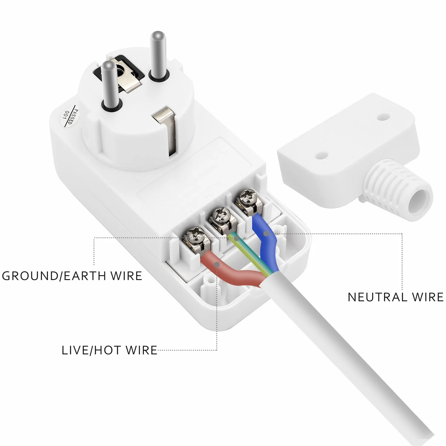 Wyłącznik ochronny różnicowoprądowy 10 mA 16 A 220-240 V AC biały